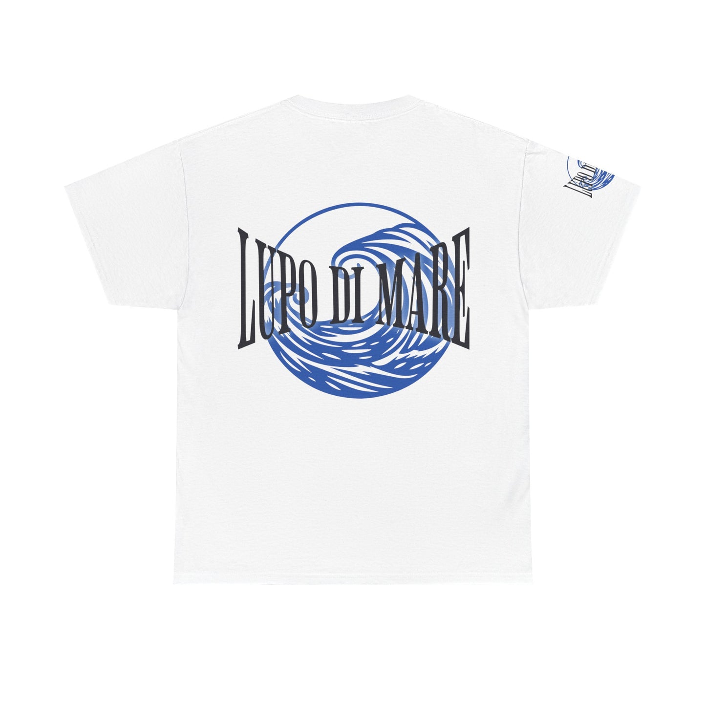 Camiseta de algodón grueso Lupo di Mare: camiseta gráfica Ocean Vibes