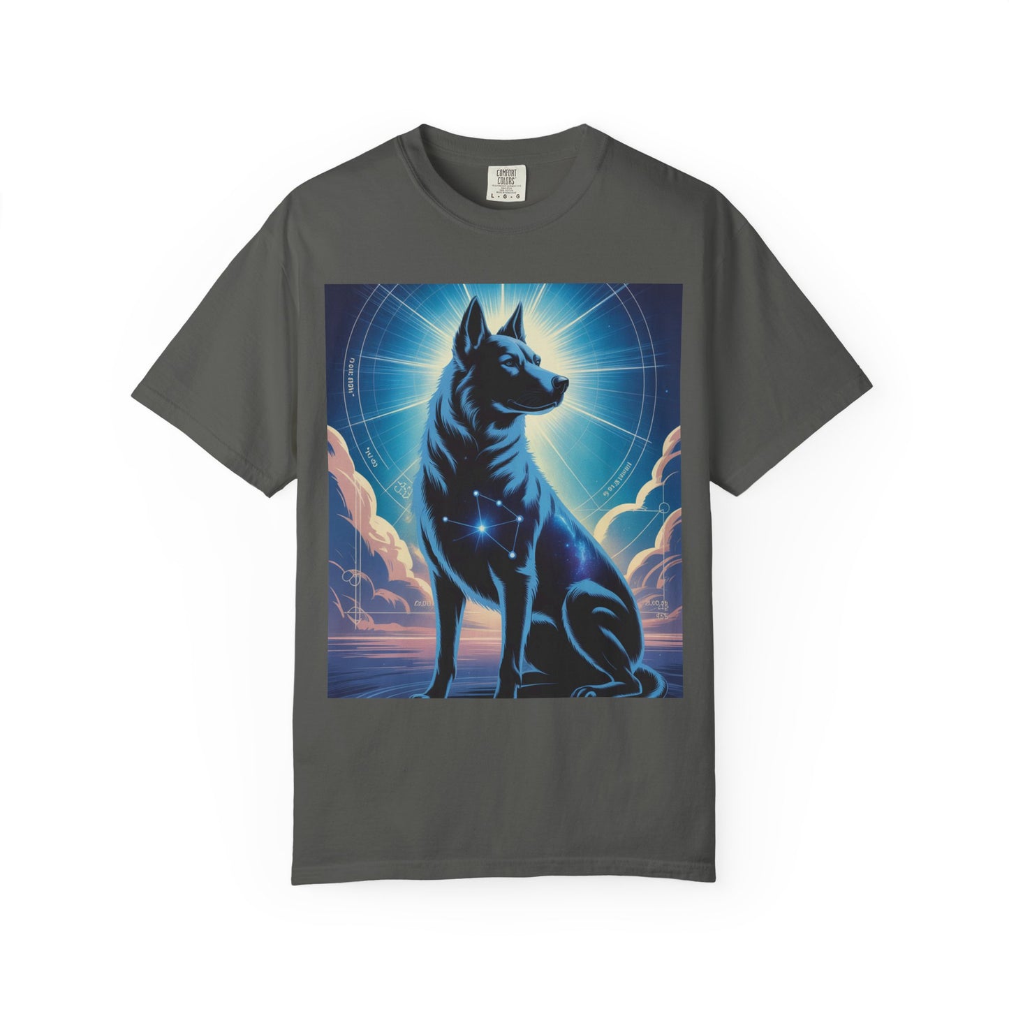 Cosmic Canine Men's T-shirt | Starry Dog Graphic Tee, Animal Lover Gift, Soft Cotton Top, Casual Wear, Unique Pet Shirt