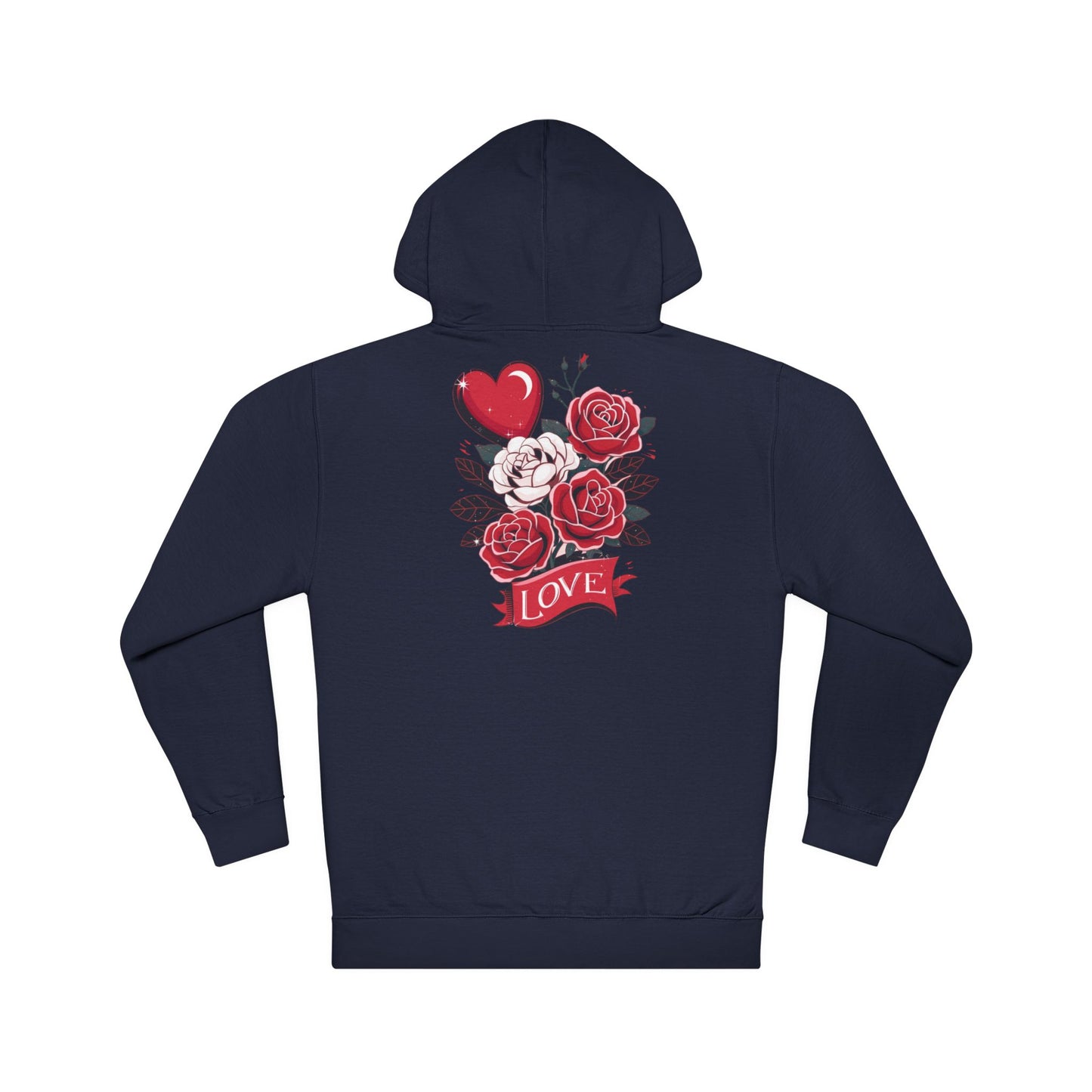 Romantic Floral Love Hooded Sweatshirt - Perfect for Everyday Wear