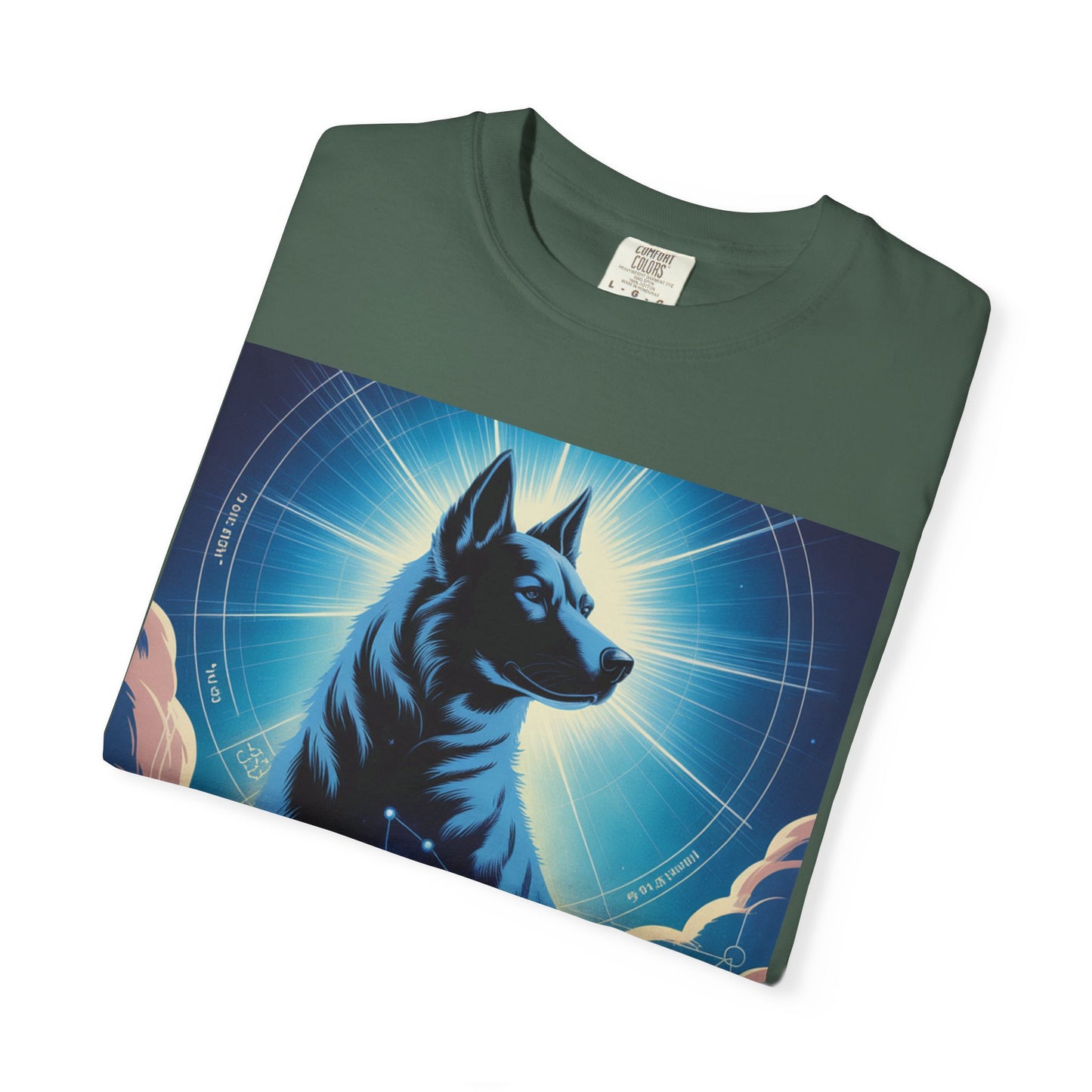 Cosmic Canine Men's T-shirt | Starry Dog Graphic Tee, Animal Lover Gift, Soft Cotton Top, Casual Wear, Unique Pet Shirt