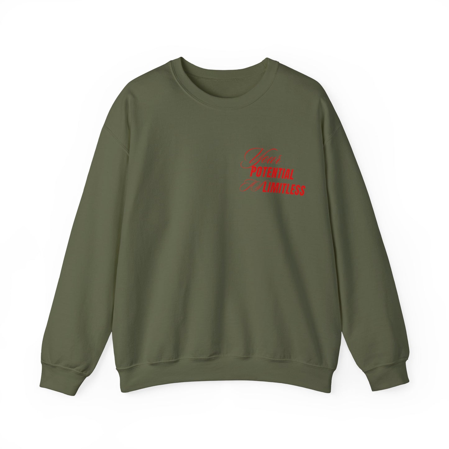 Inspirational Crewneck Sweatshirt - "Your Potential is Limitless"