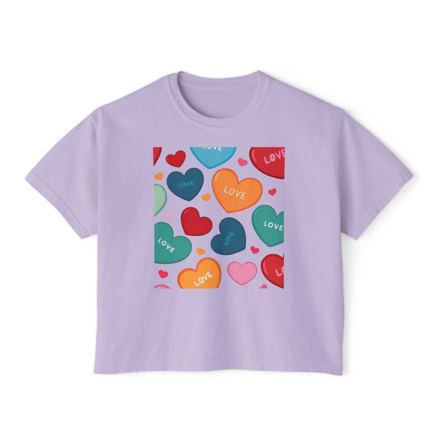 Camiseta con estampado de corazón para mujer Love Boxy Tee