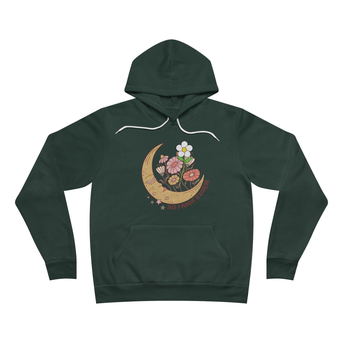 Felpa con cappuccio Moon & Flowers | Maglione floreale accogliente per gli amanti della comodità