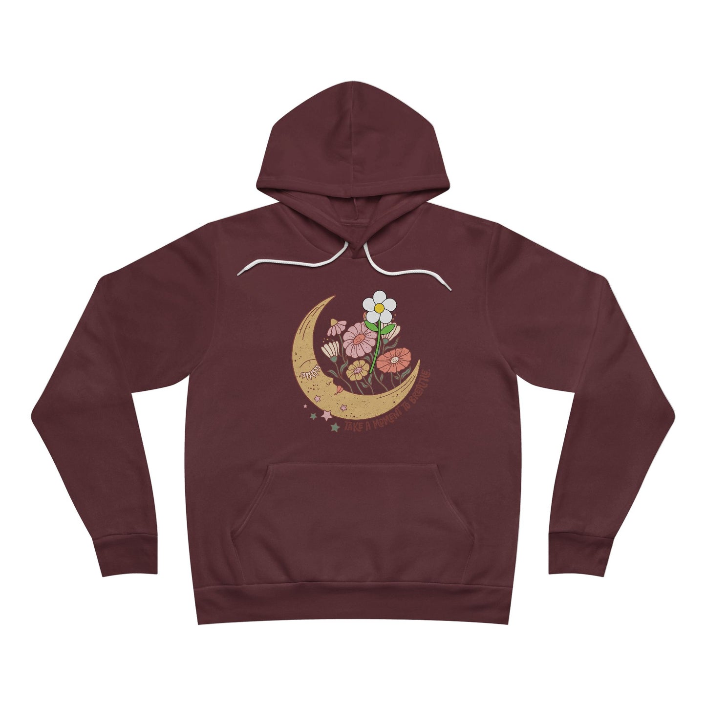 Felpa con cappuccio Moon & Flowers | Maglione floreale accogliente per gli amanti della comodità