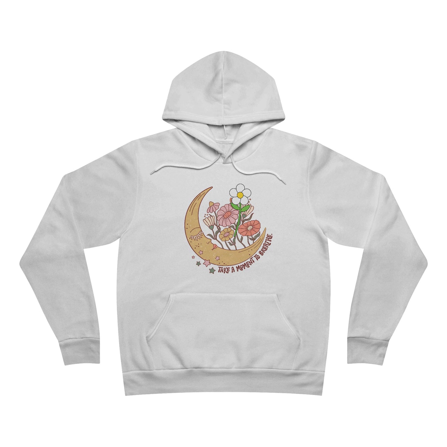 Felpa con cappuccio Moon & Flowers | Maglione floreale accogliente per gli amanti della comodità