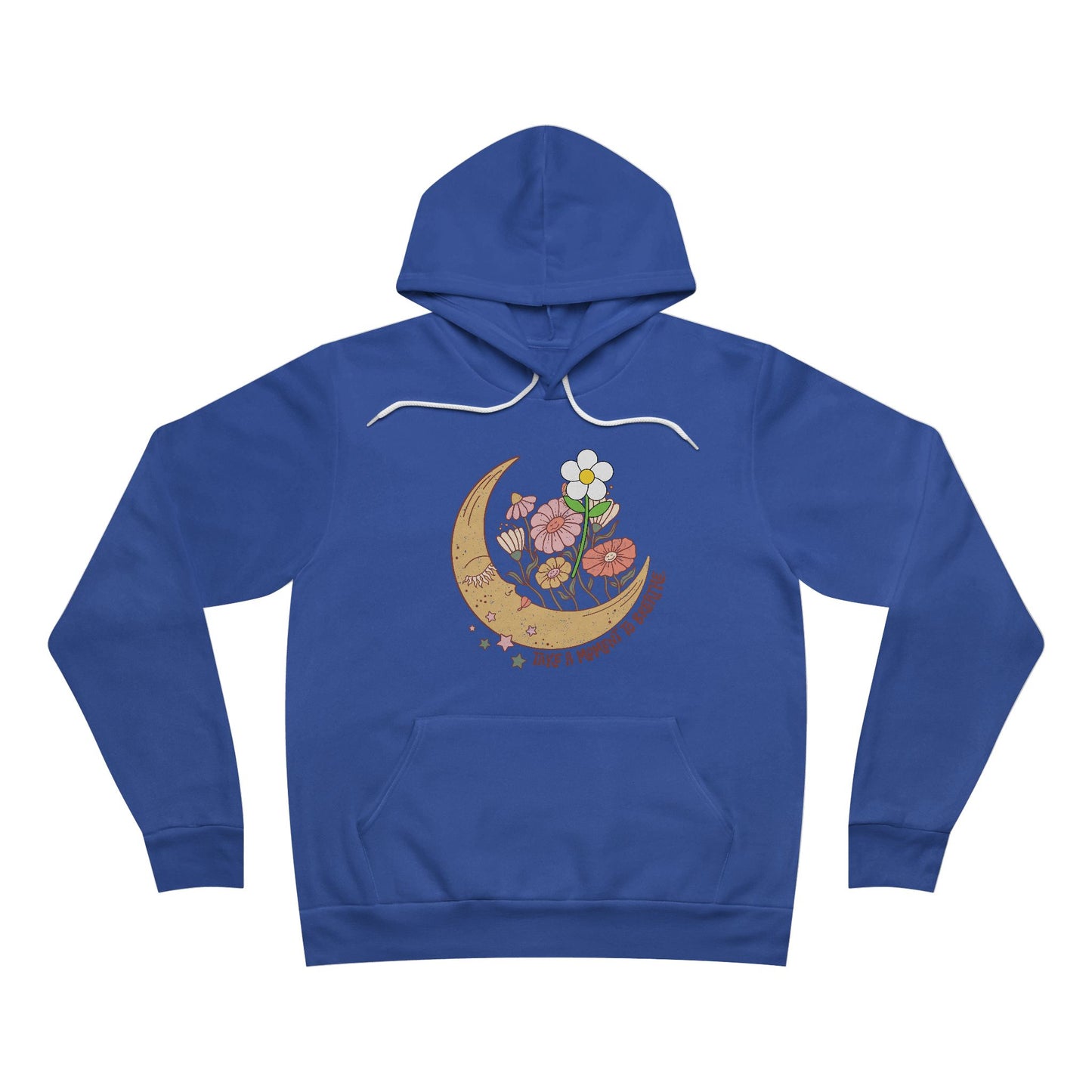 Felpa con cappuccio Moon & Flowers | Maglione floreale accogliente per gli amanti della comodità