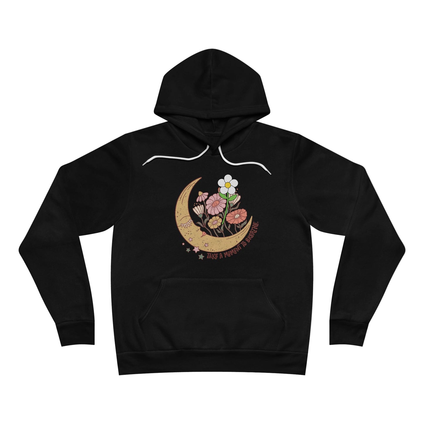 Felpa con cappuccio Moon & Flowers | Maglione floreale accogliente per gli amanti della comodità