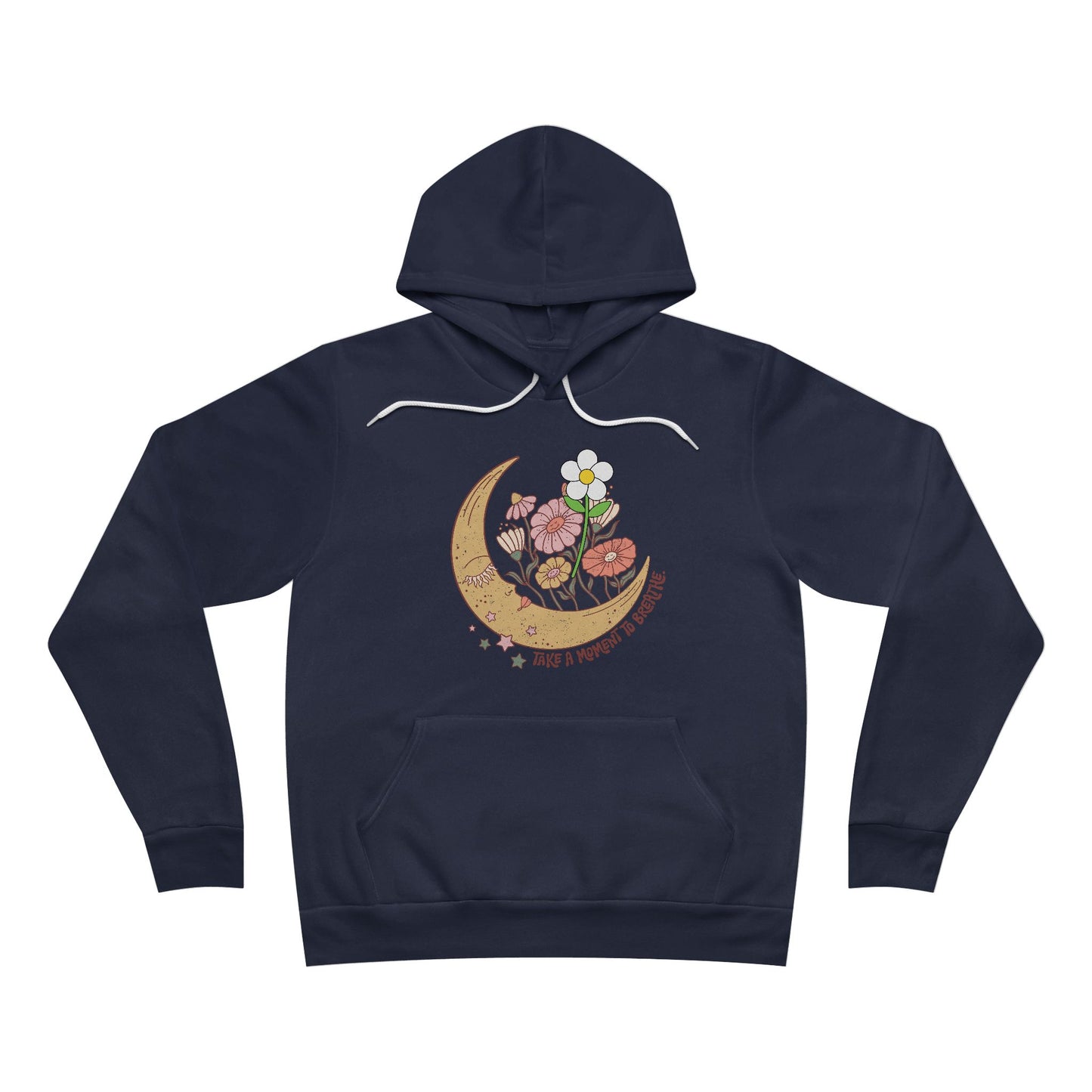 Felpa con cappuccio Moon & Flowers | Maglione floreale accogliente per gli amanti della comodità