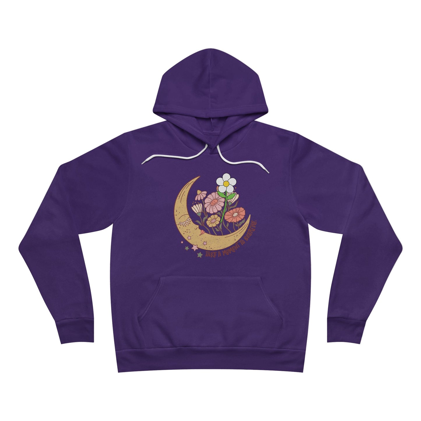 Felpa con cappuccio Moon & Flowers | Maglione floreale accogliente per gli amanti della comodità