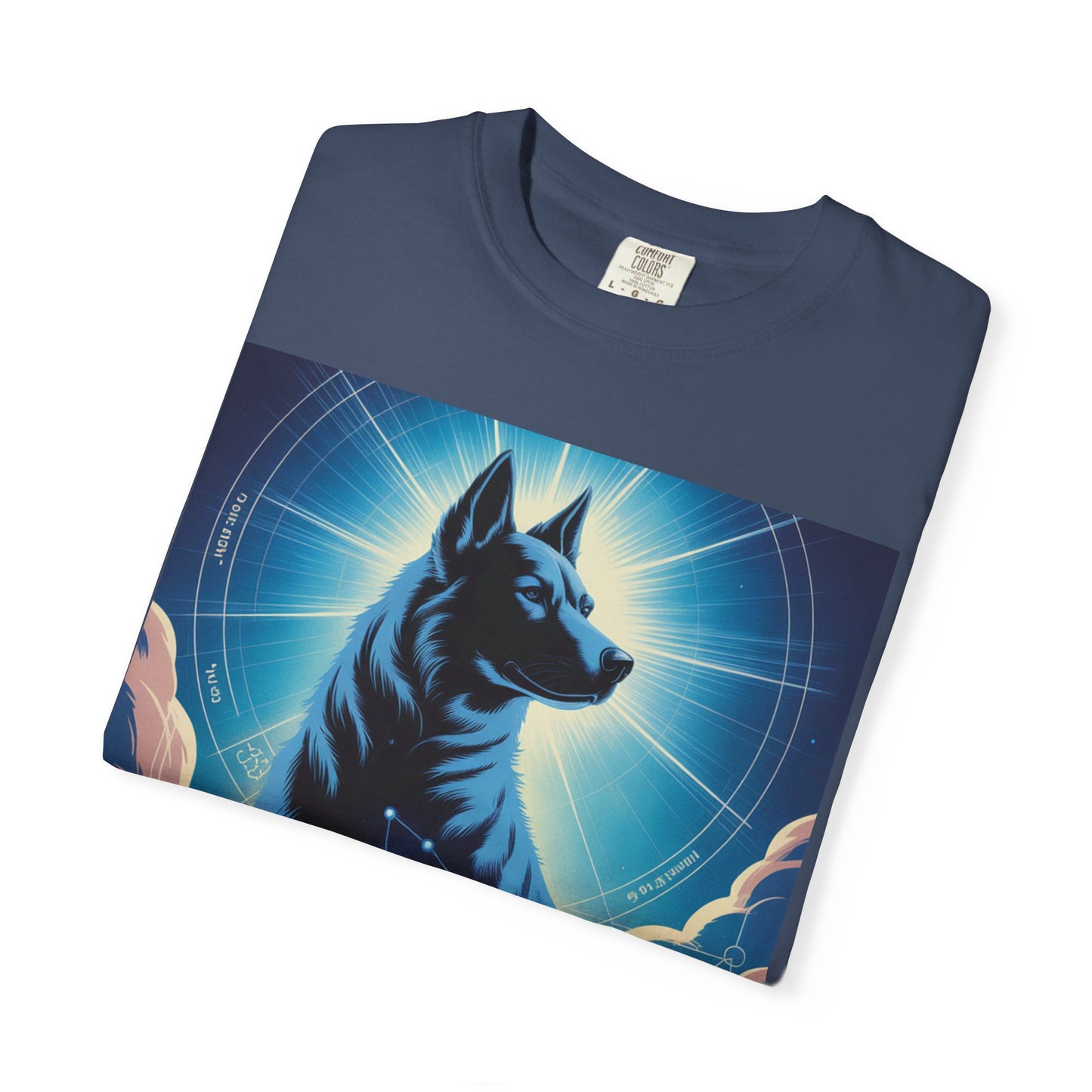 Cosmic Canine Men's T-shirt | Starry Dog Graphic Tee, Animal Lover Gift, Soft Cotton Top, Casual Wear, Unique Pet Shirt