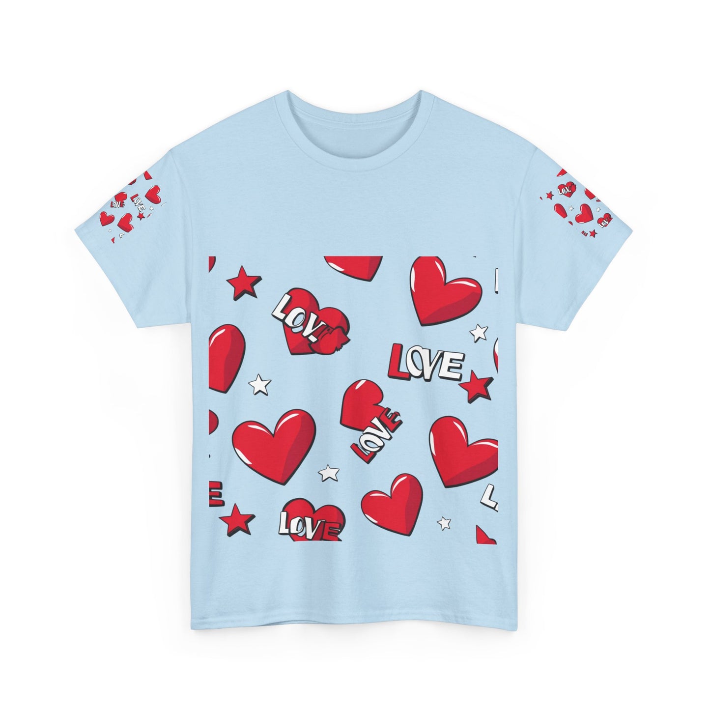 Maglietta in cotone pesante con cuore romantico - Perfetta per San Valentino e per tutti i giorni