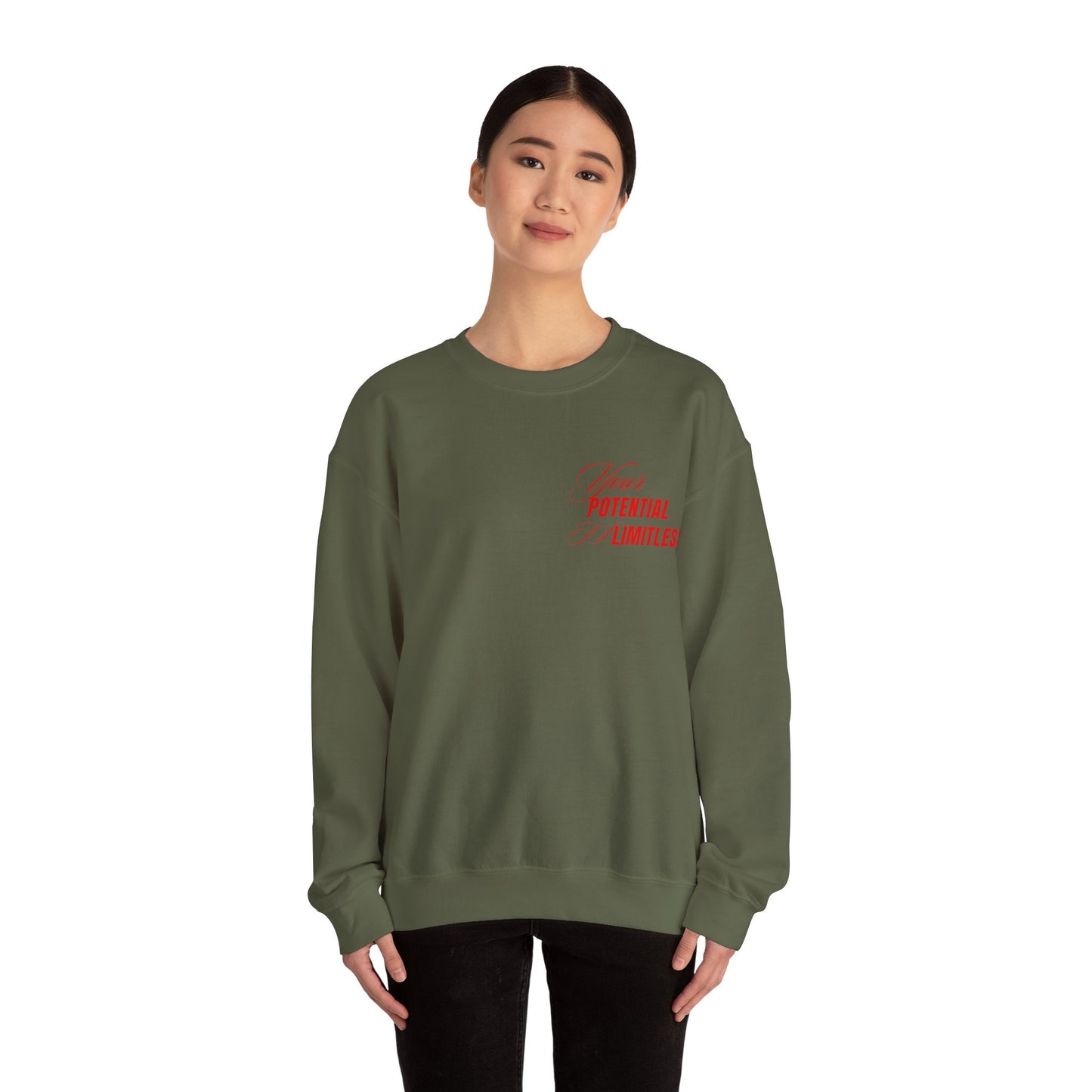 Inspirational Crewneck Sweatshirt - "Your Potential is Limitless"