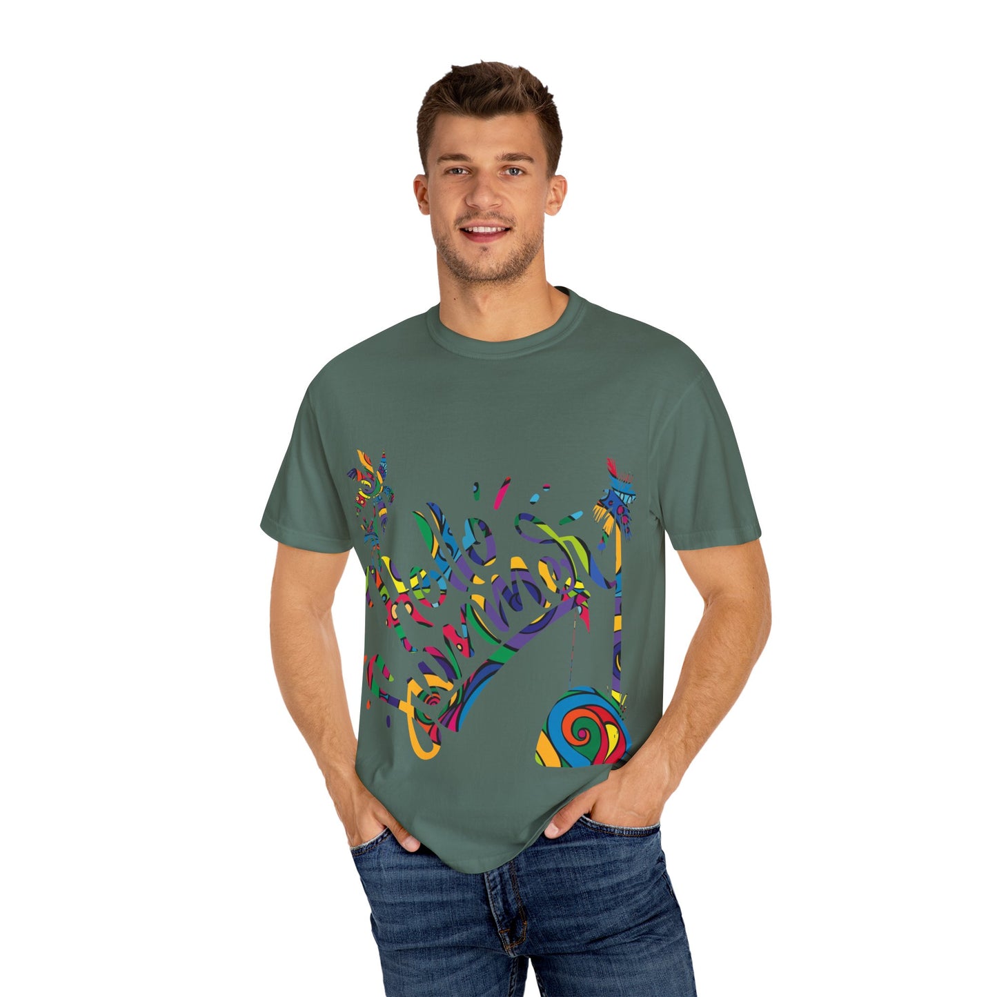 Gold Heart Pattern Women T-Shirt