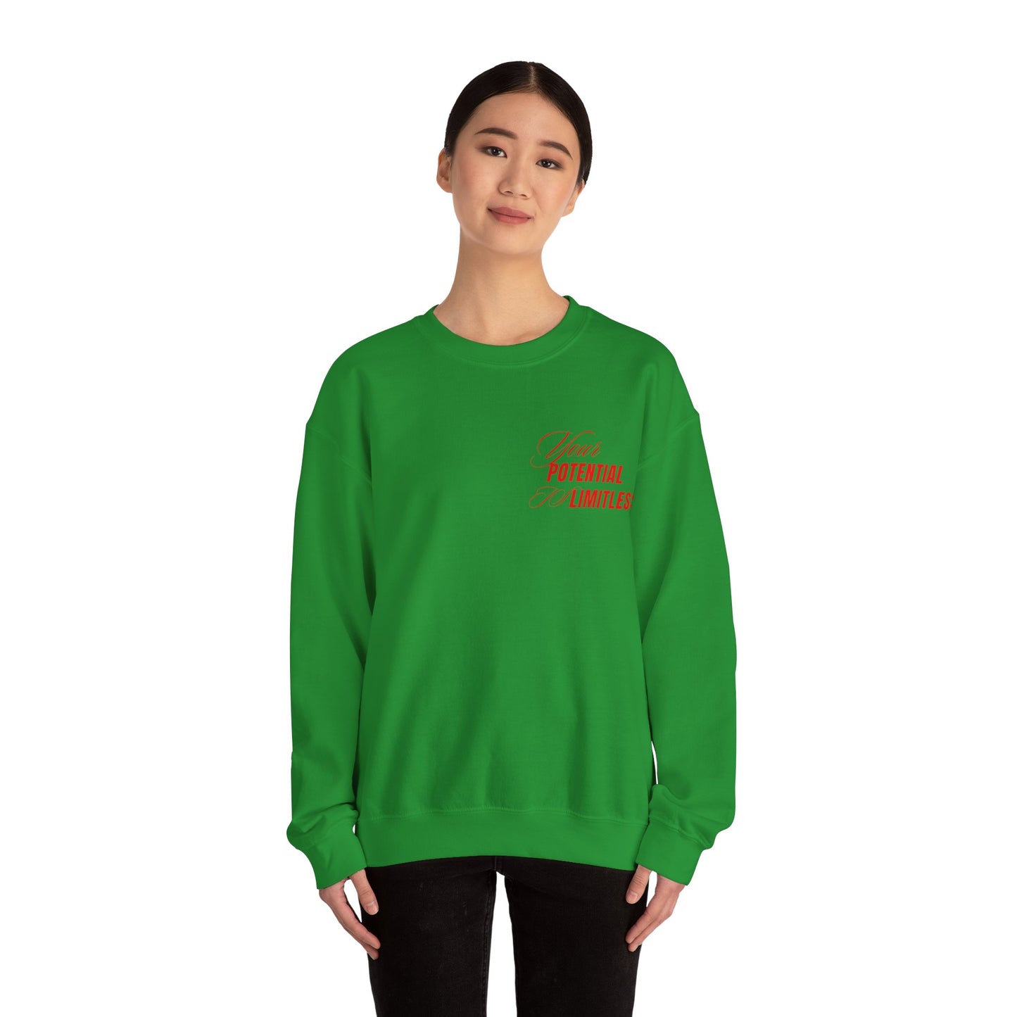 Inspirational Crewneck Sweatshirt - "Your Potential is Limitless"