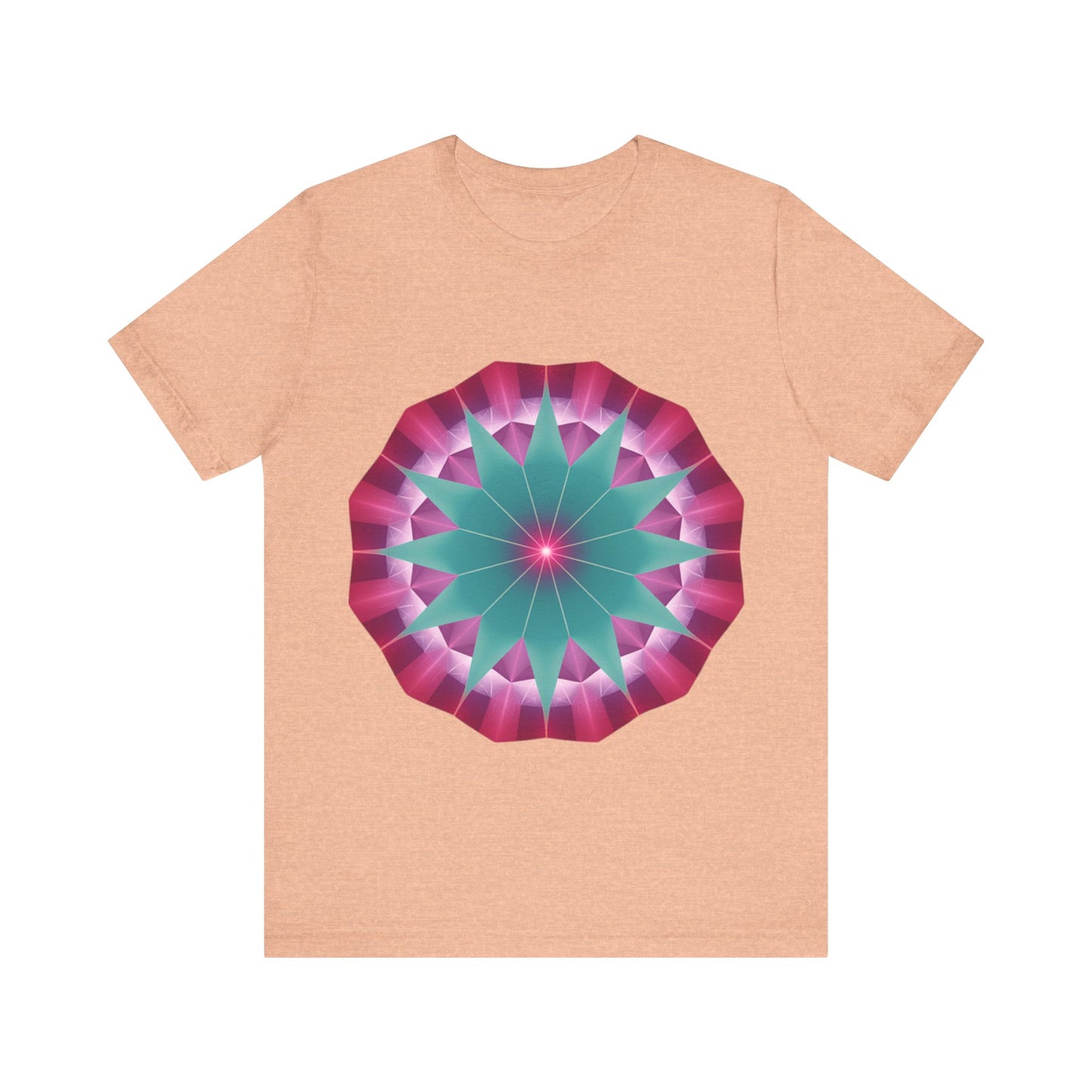 Vibrant Mandala T-Shirt, Graphic Tee, Casual Wear, Gifts for Art Lovers, Meditation Apparel, Festival Outfit