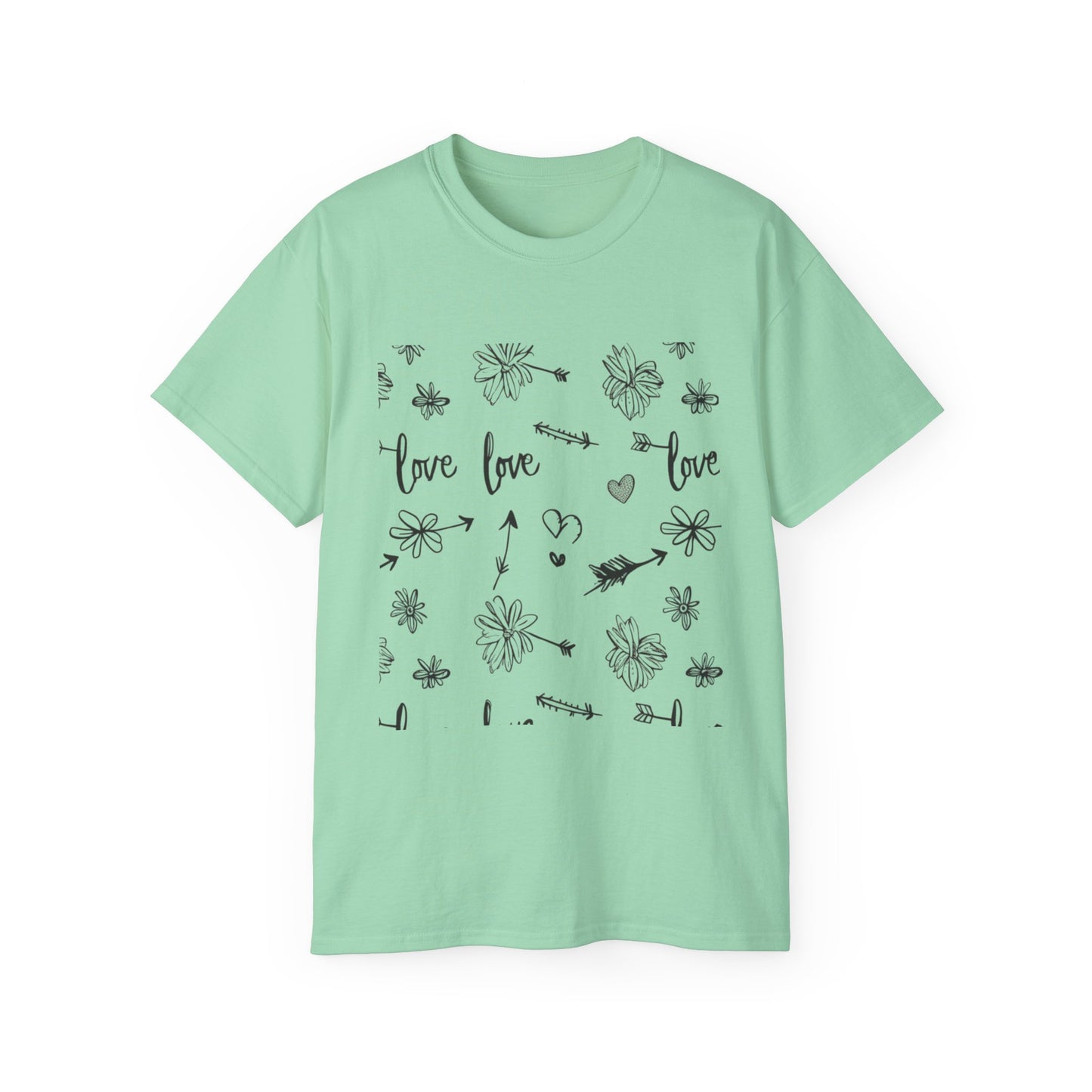 Maglietta Love Floral Ultra Cotton - Maglietta carina e comoda per ogni occasione