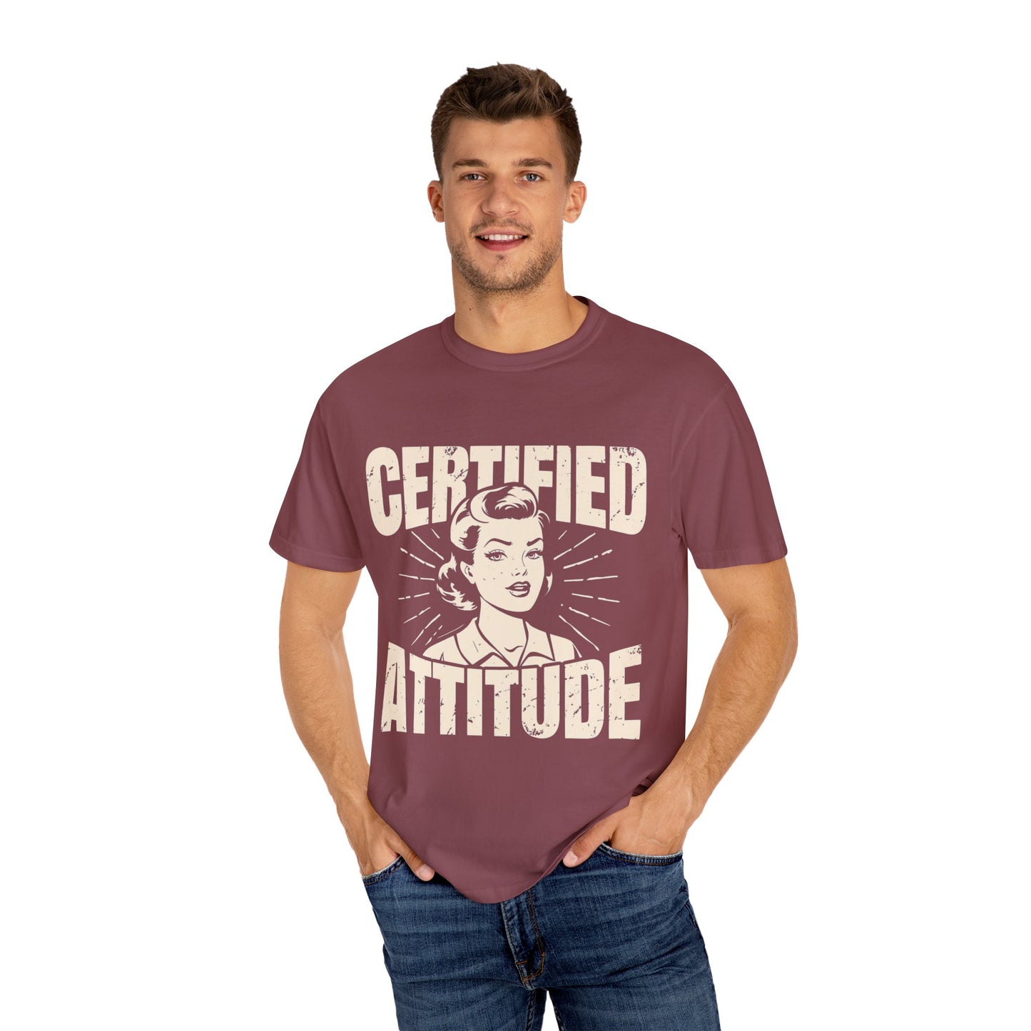 Certified Attitud Garment-Dyed T-Shirt - Casual & Confident Style
