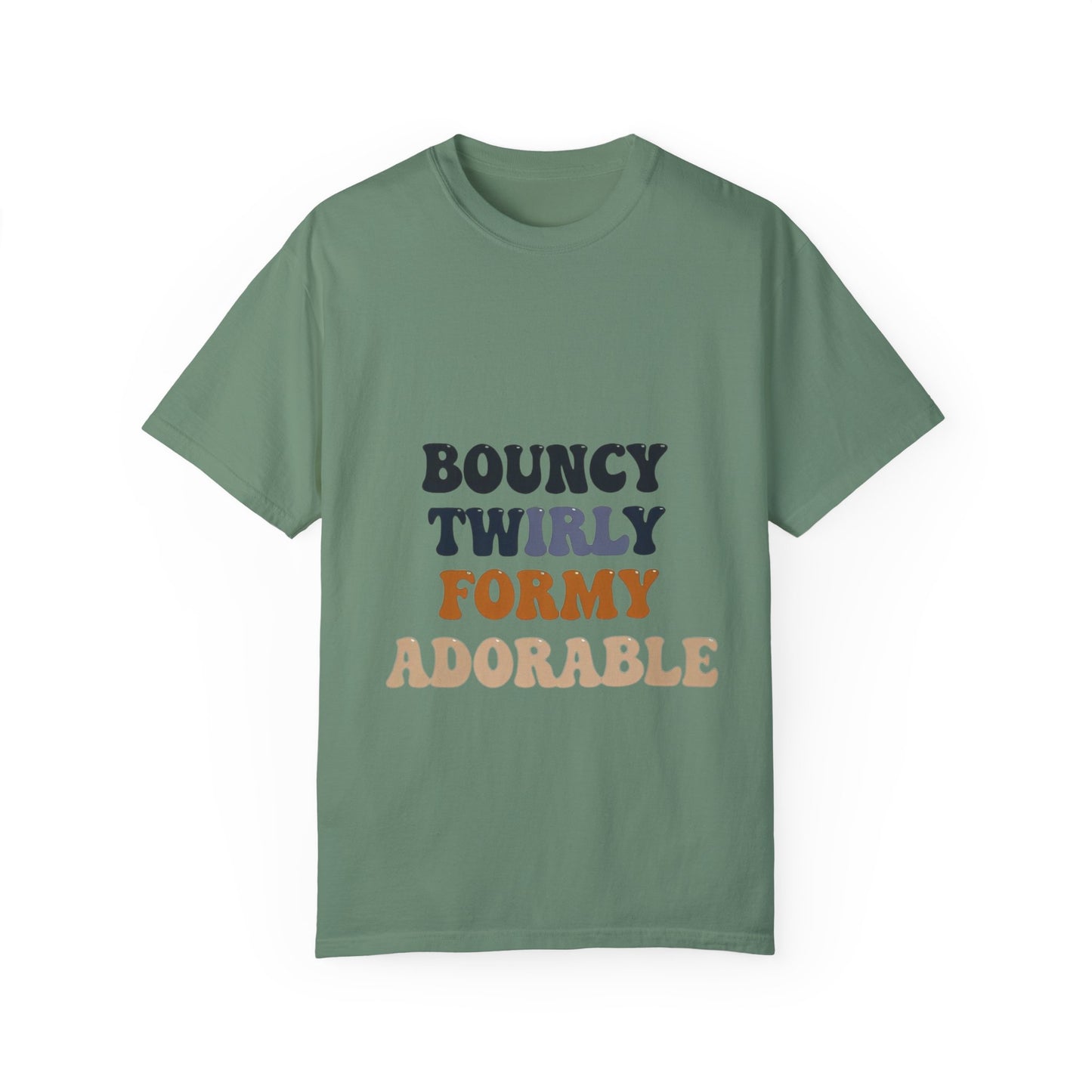 Bouncy Twirly Adorable T-Shirt – Men Garment-Dyed Tee for Fun Lovin' Souls