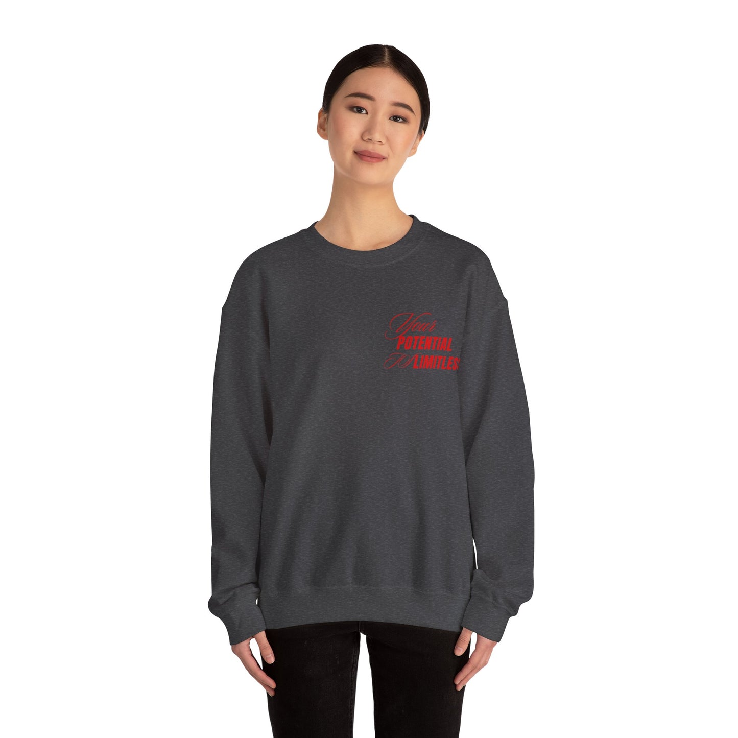 Inspirational Crewneck Sweatshirt - "Your Potential is Limitless"