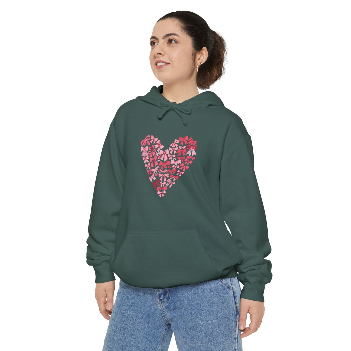 Sudadera con capucha teñida Heart Blossom | Ideal para ropa informal y amantes de la naturaleza
