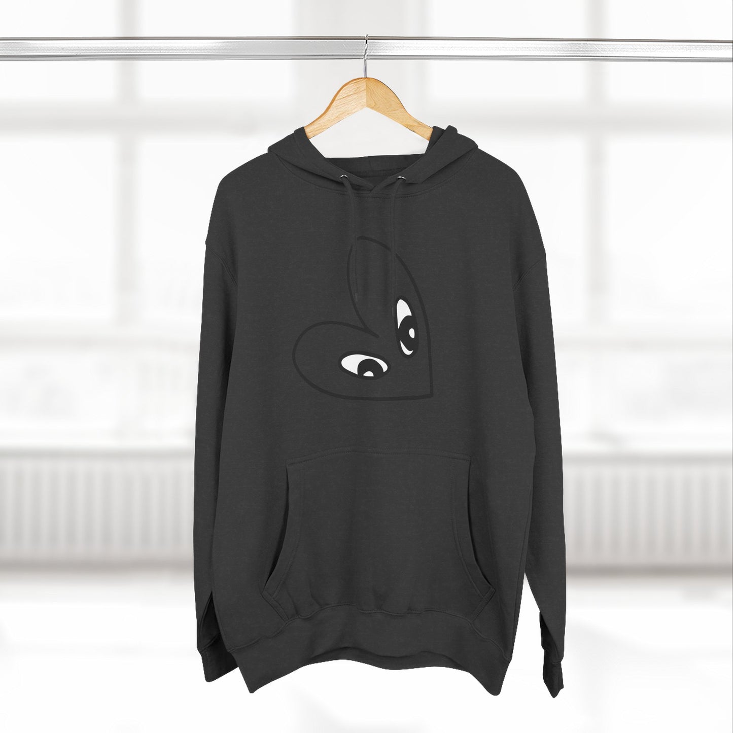 Sudadera con capucha de polar de tres paneles con gráfico Love