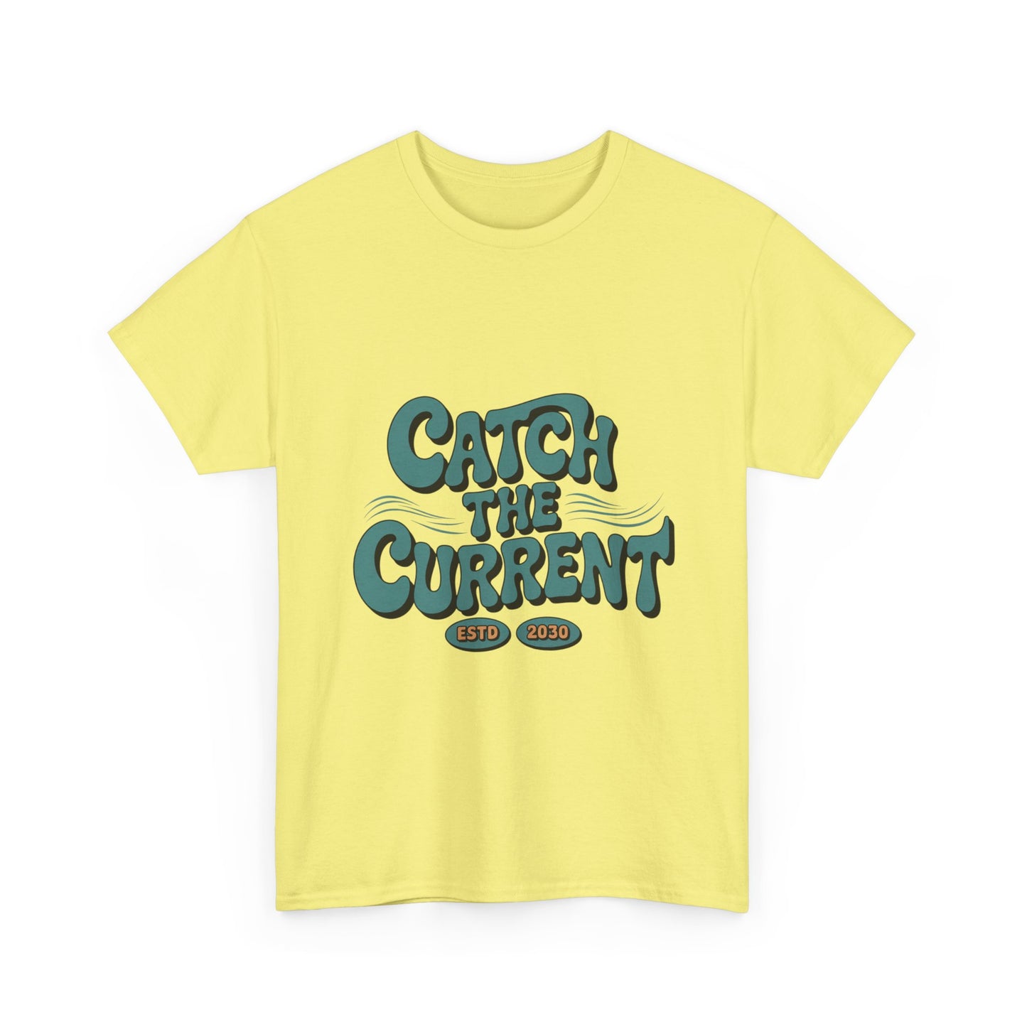 Catch the Current Tee, Relaxed Cotton T-Shirt, Beach Vibe Top, Casual Wear, Perfect Gift for Surfers, Summer Fun