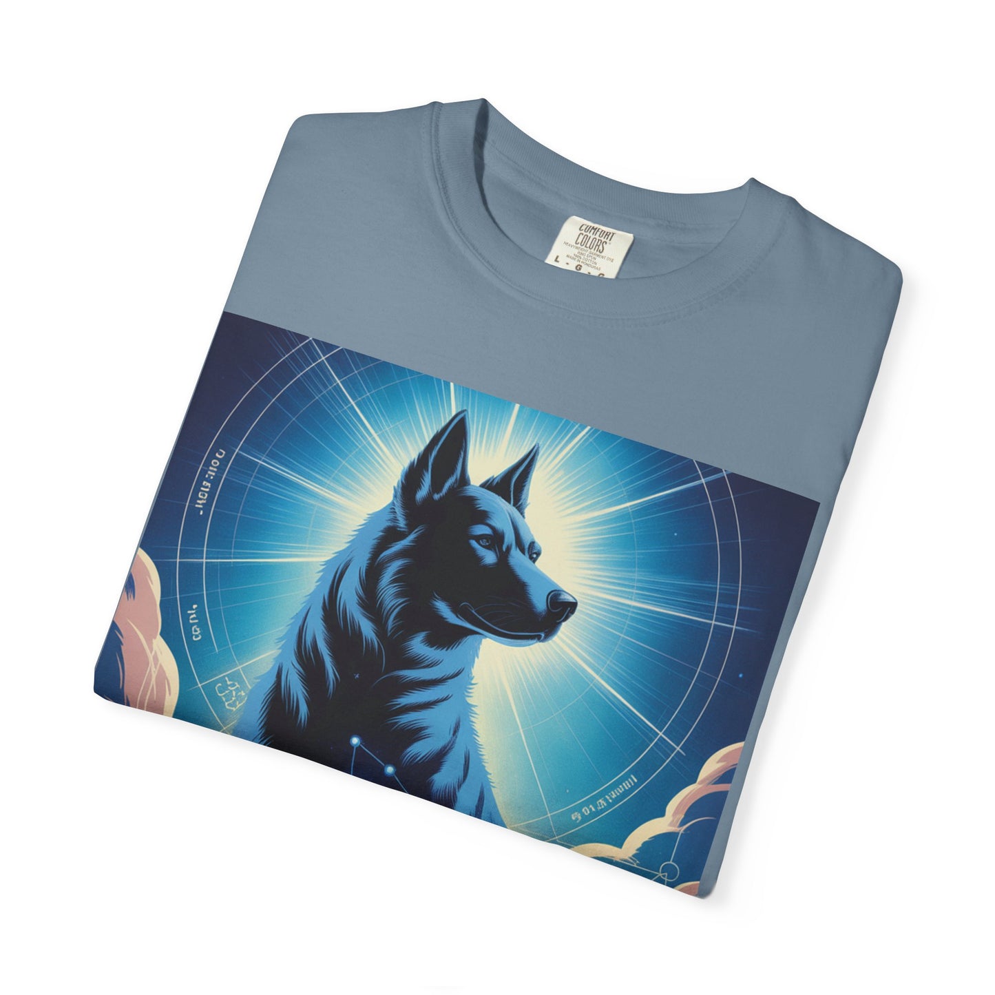 Cosmic Canine Men's T-shirt | Starry Dog Graphic Tee, Animal Lover Gift, Soft Cotton Top, Casual Wear, Unique Pet Shirt