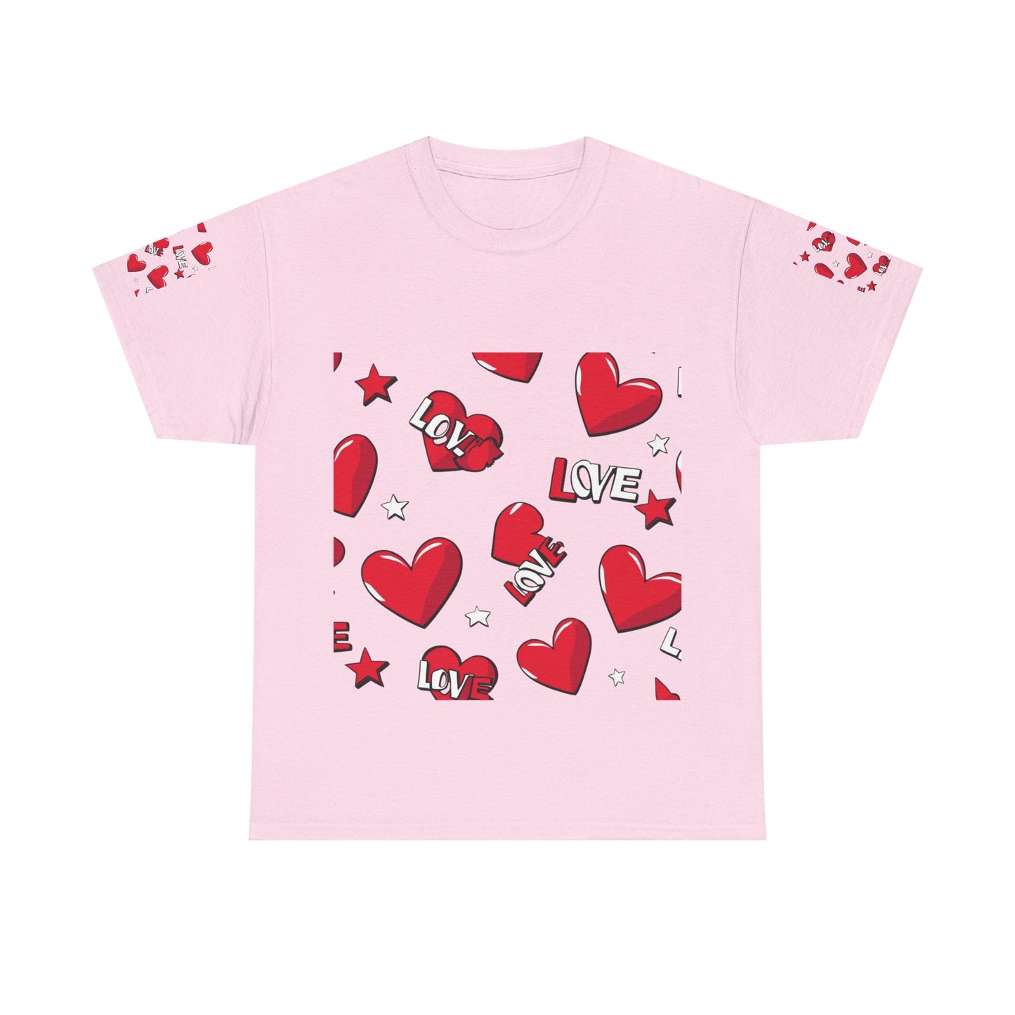 Maglietta in cotone pesante con cuore romantico - Perfetta per San Valentino e per tutti i giorni