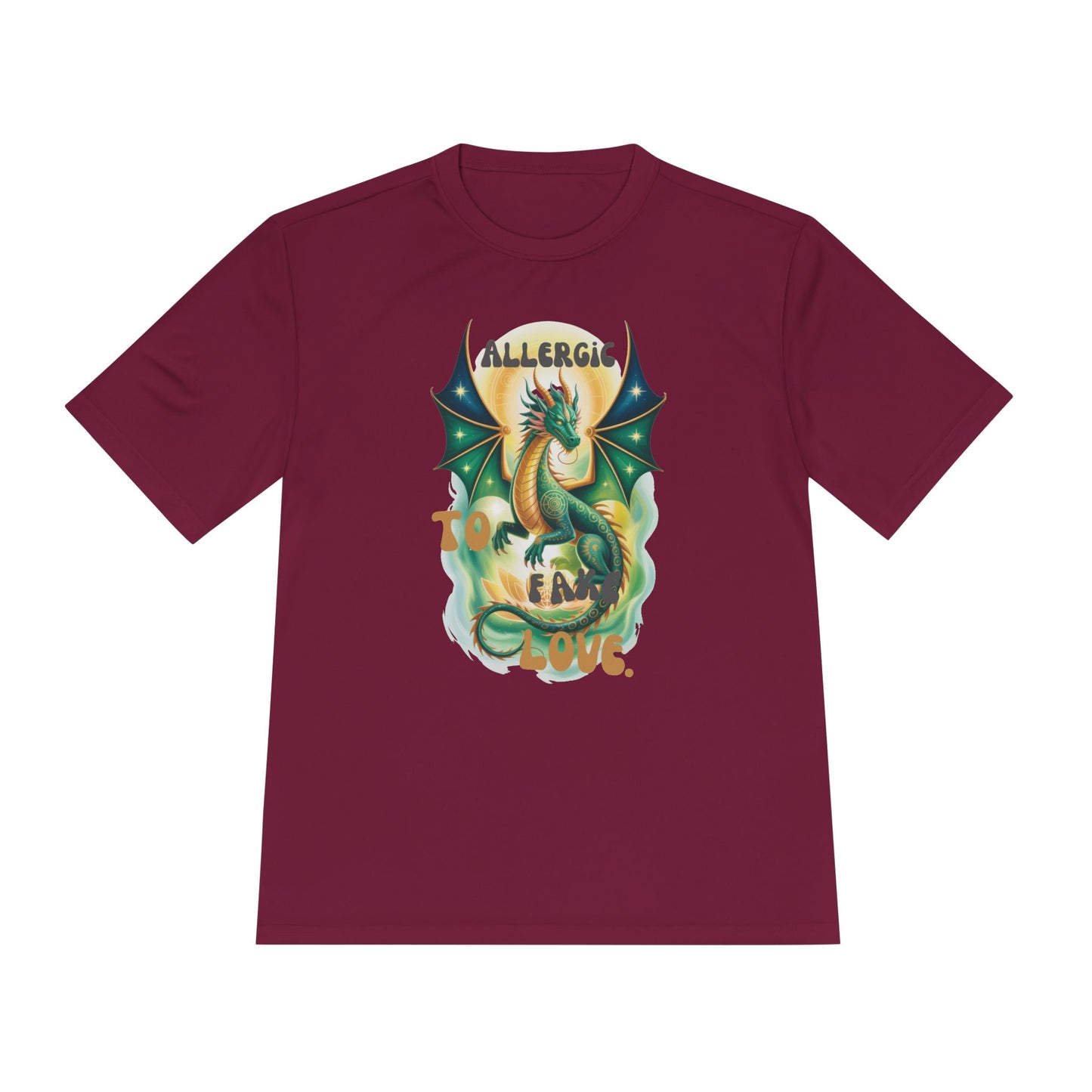 Dragon Allergy Moisture Wicking Tee, Funny T-Shirt for Allergy Awareness, Gift for Dragon Lovers, Fitness Wear, Unique Humor Tee