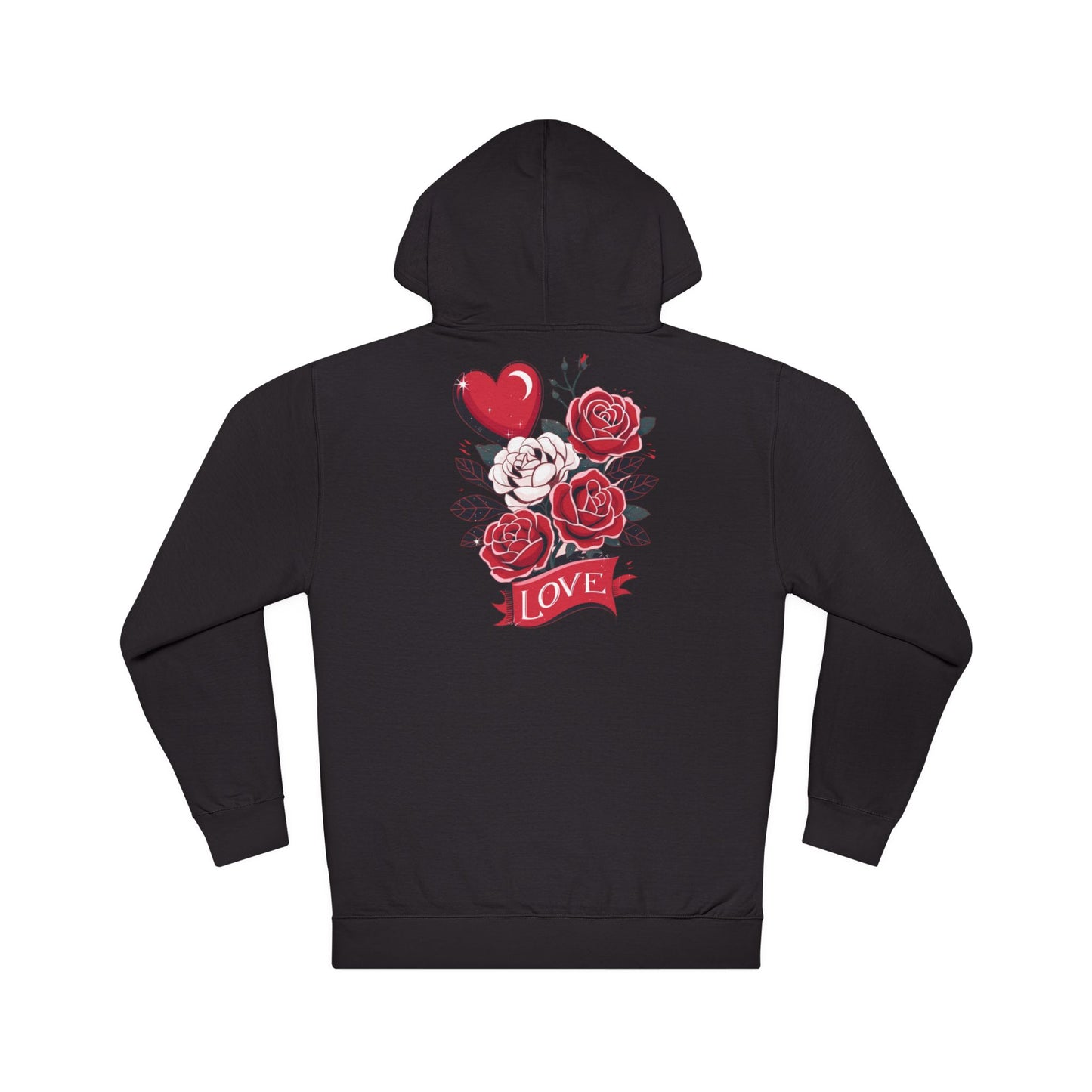 Romantic Floral Love Hooded Sweatshirt - Perfect for Everyday Wear