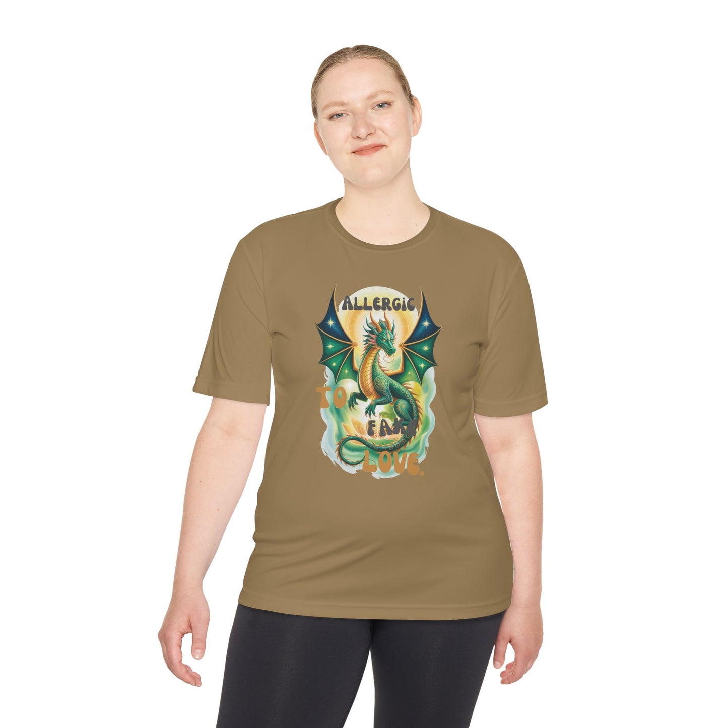 Dragon Allergy Moisture Wicking Tee, Funny T-Shirt for Allergy Awareness, Gift for Dragon Lovers, Fitness Wear, Unique Humor Tee