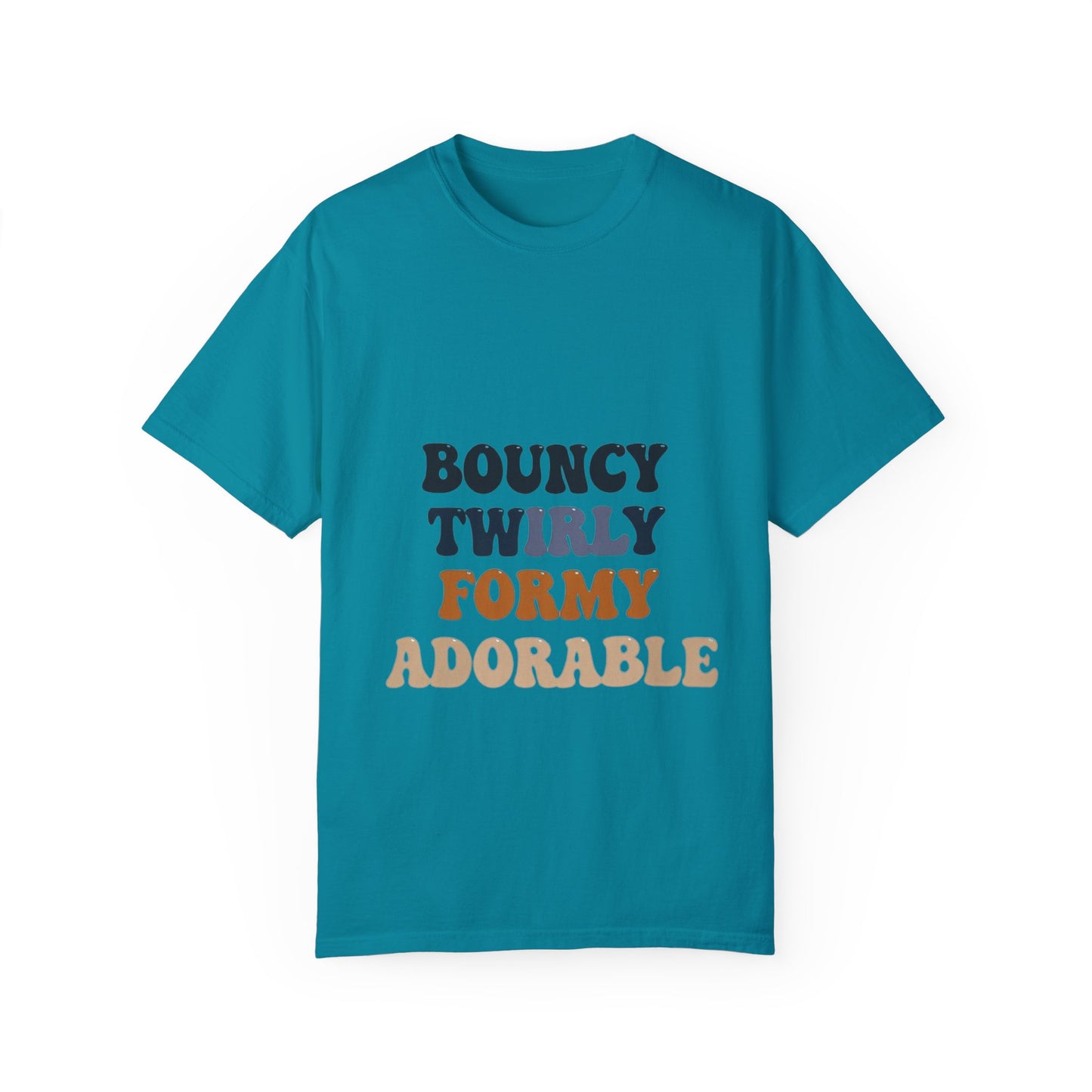 Bouncy Twirly Adorable T-Shirt – Men Garment-Dyed Tee for Fun Lovin' Souls