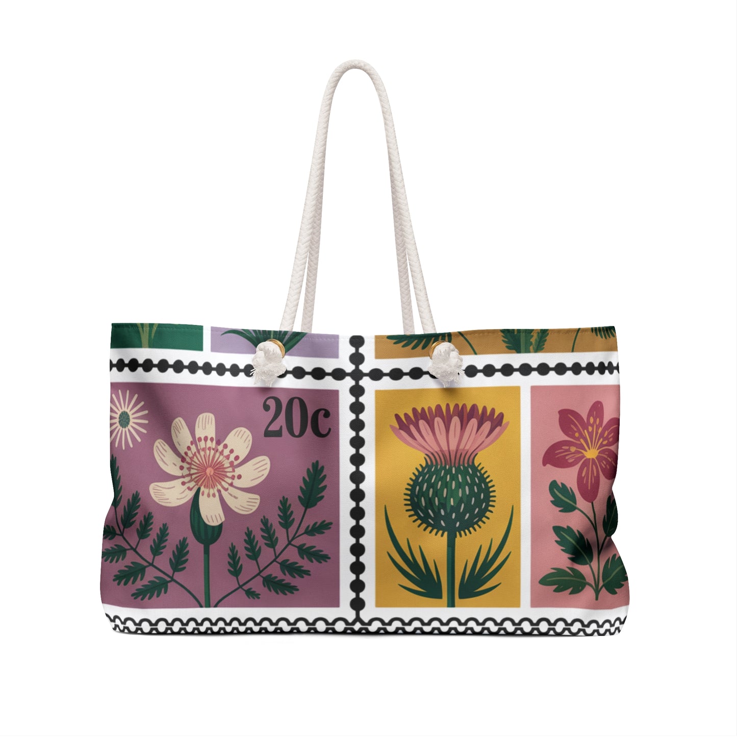 Vintage Floral Weekender Bag | Travel Tote | Beach Bag | Gym Bag | Gifts for Her | Eco-Friendly Tote