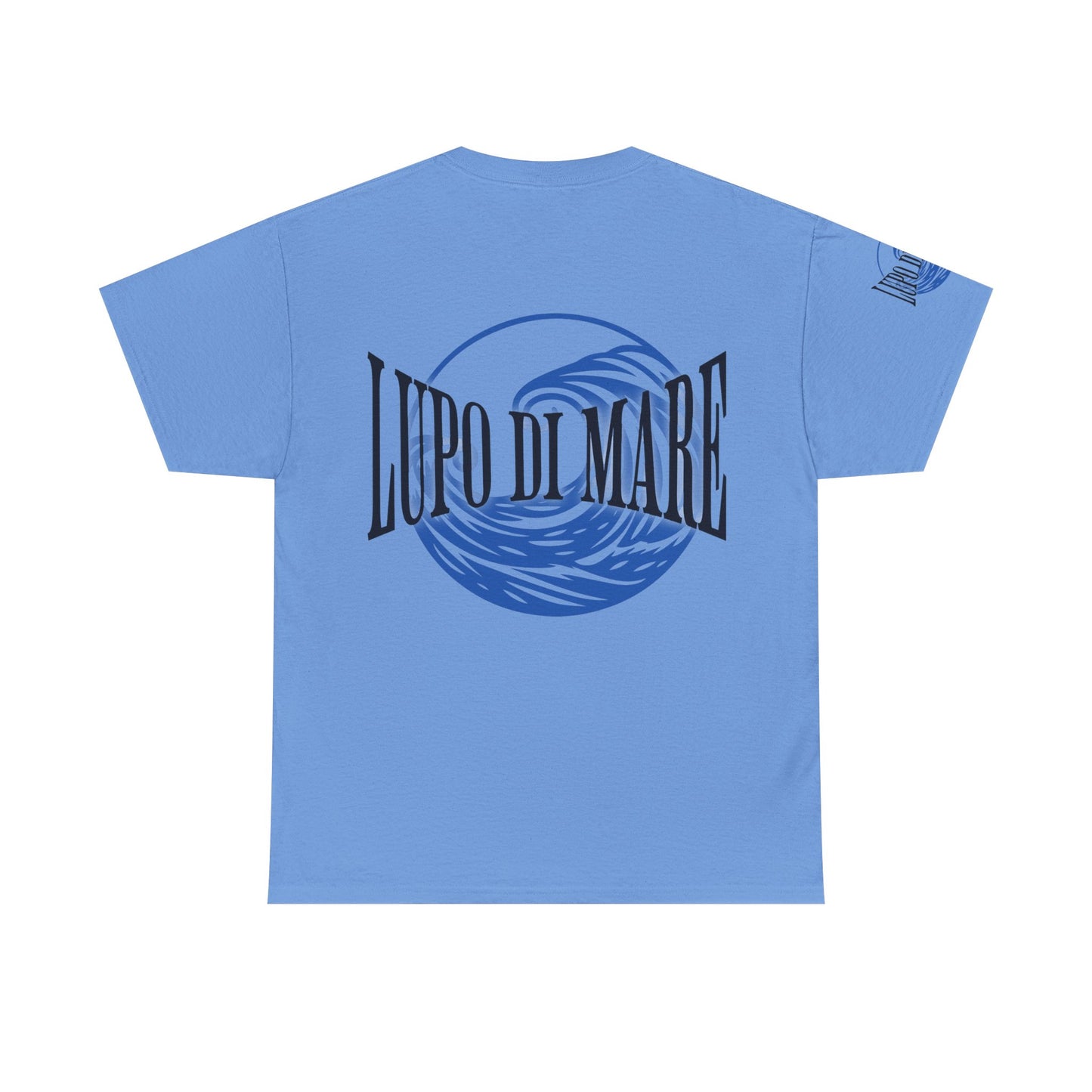 Camiseta de algodón grueso Lupo di Mare: camiseta gráfica Ocean Vibes