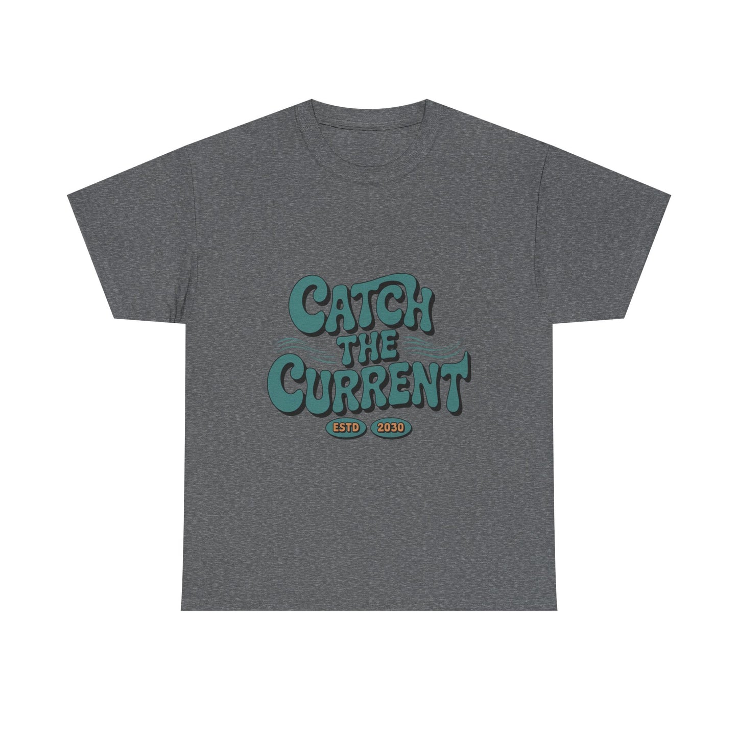 Catch the Current Tee, Relaxed Cotton T-Shirt, Beach Vibe Top, Casual Wear, Perfect Gift for Surfers, Summer Fun
