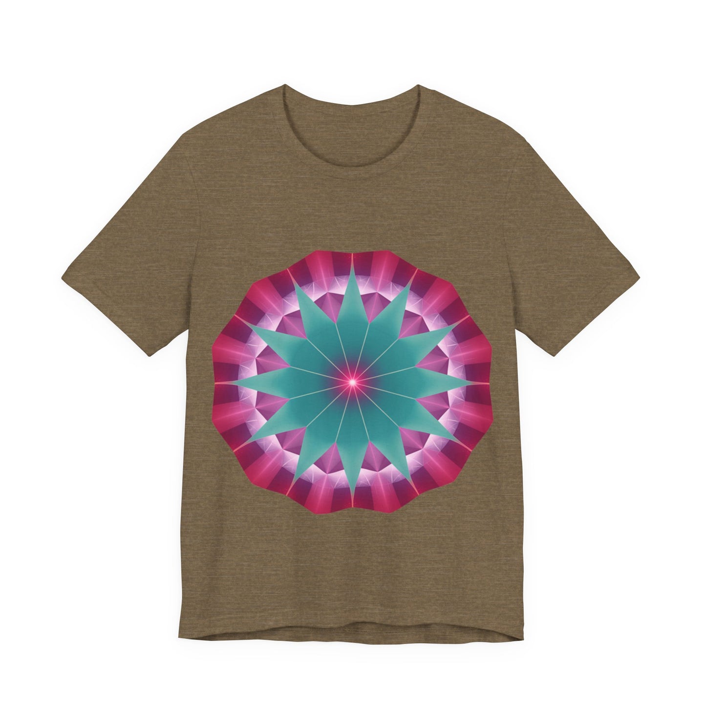 Vibrant Mandala T-Shirt, Graphic Tee, Casual Wear, Gifts for Art Lovers, Meditation Apparel, Festival Outfit