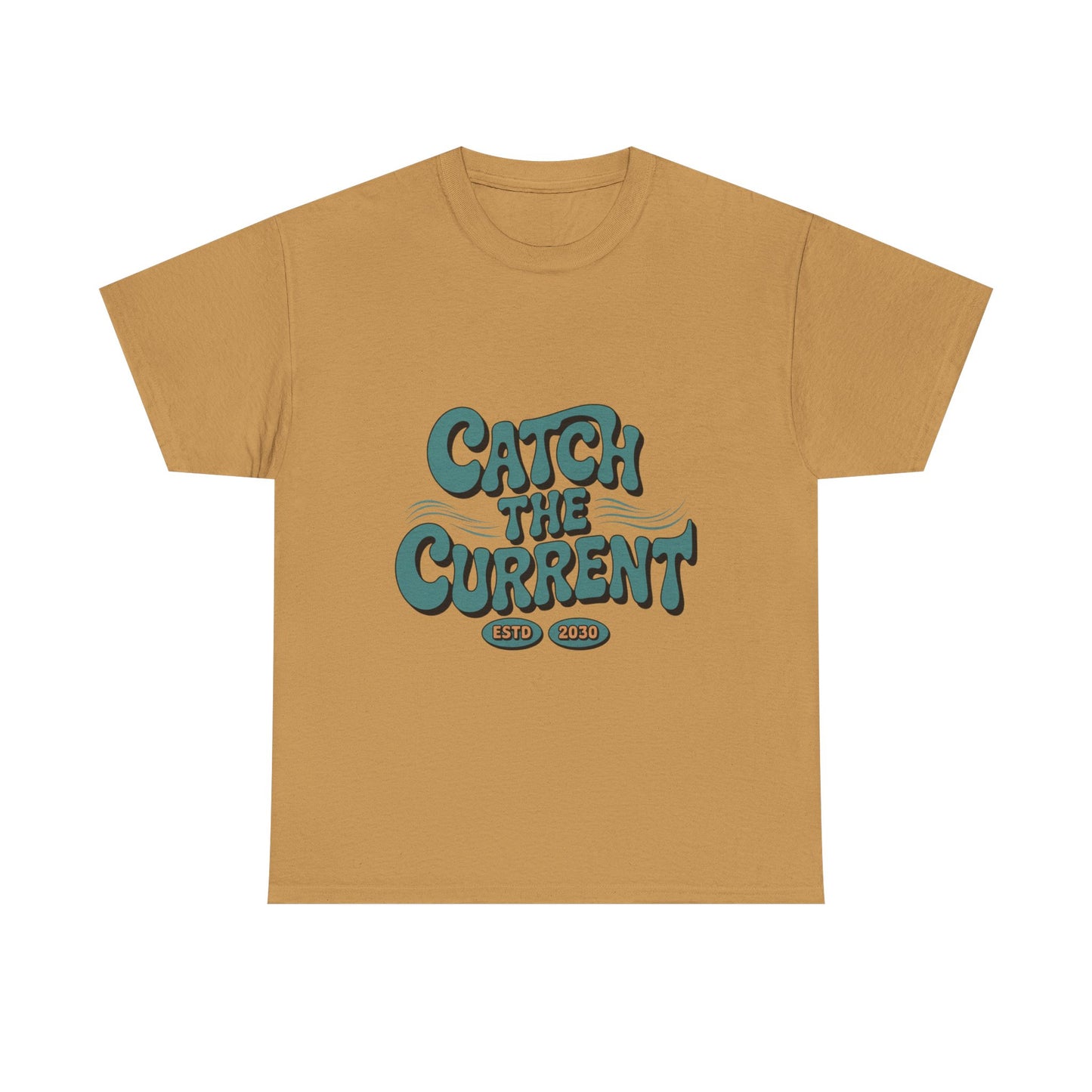 Catch the Current Tee, Relaxed Cotton T-Shirt, Beach Vibe Top, Casual Wear, Perfect Gift for Surfers, Summer Fun