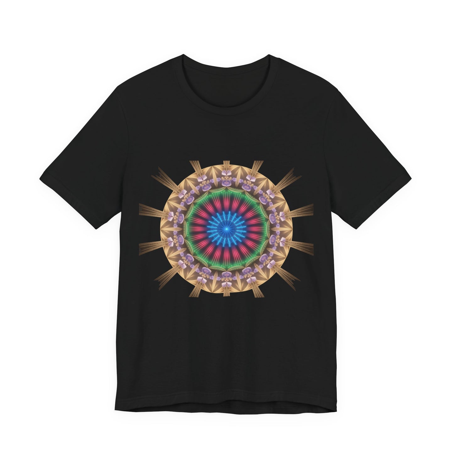 Vibrant Mandala Women Tee, Festival Wear, Boho Style, Casual Summer Tee, Gift for Friends