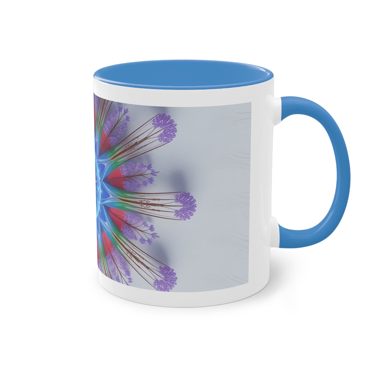 Kaleidoscope Two-Tone Coffee Mug - Vibrant Art Mug for Home & Office, Unique Gift for Coffee Lovers, Decorative Drinkware