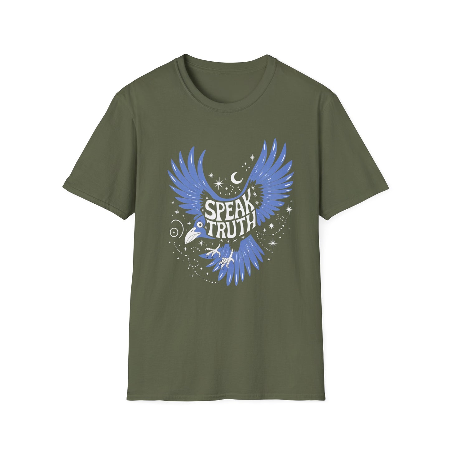 Blue Bird Graphic Womens T-Shirt, Casual Wear, Gift for Bird Lovers, Nature-Themed Apparel, Comfortable Everyday Tee