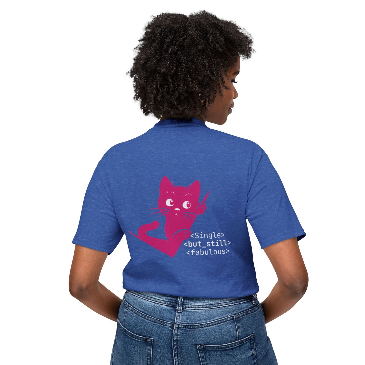 Maglietta con gatto single ma ancora favoloso | Maglietta HD Cotton™