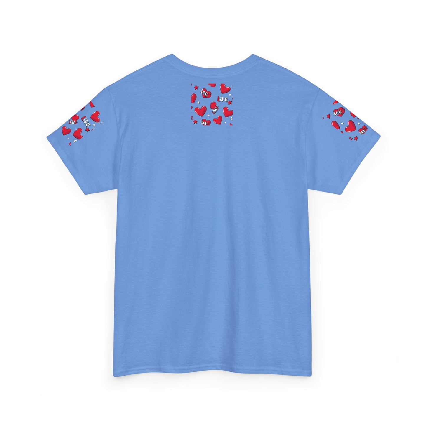 Romantic Love Heart Heavy Cotton Tee - Perfect for Everyday Wear