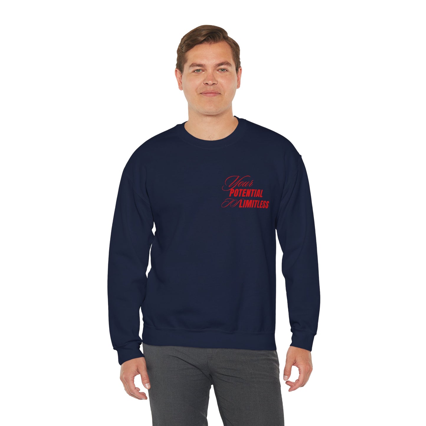 Inspirational Crewneck Sweatshirt - "Your Potential is Limitless"