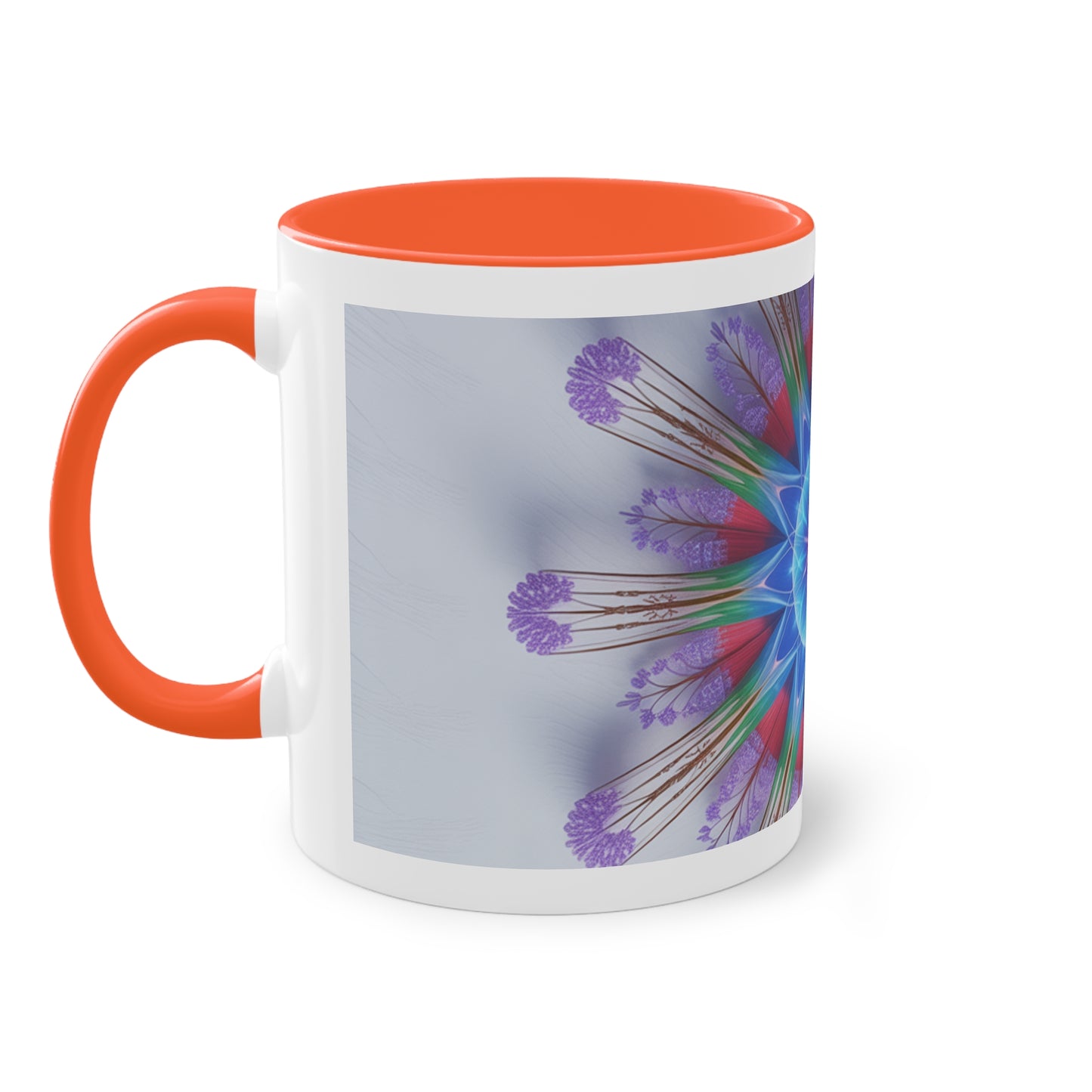 Kaleidoscope Two-Tone Coffee Mug - Vibrant Art Mug for Home & Office, Unique Gift for Coffee Lovers, Decorative Drinkware