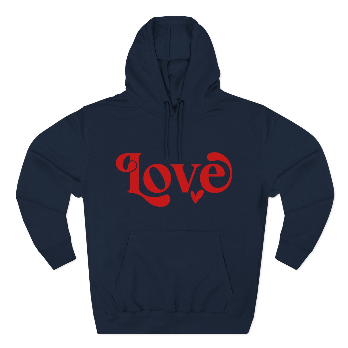 Sudadera con capucha de polar de tres paneles con gráfico Love