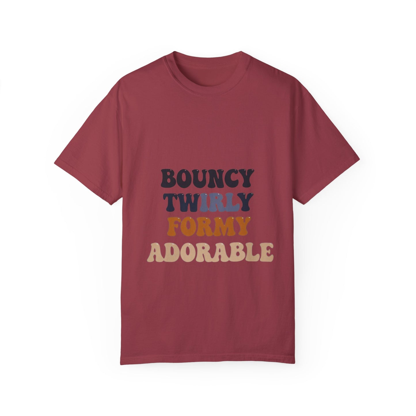 Bouncy Twirly Adorable T-Shirt – Men Garment-Dyed Tee for Fun Lovin' Souls