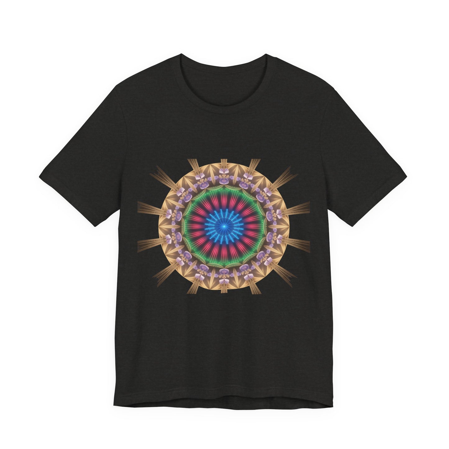 Vibrant Mandala Women Tee, Festival Wear, Boho Style, Casual Summer Tee, Gift for Friends