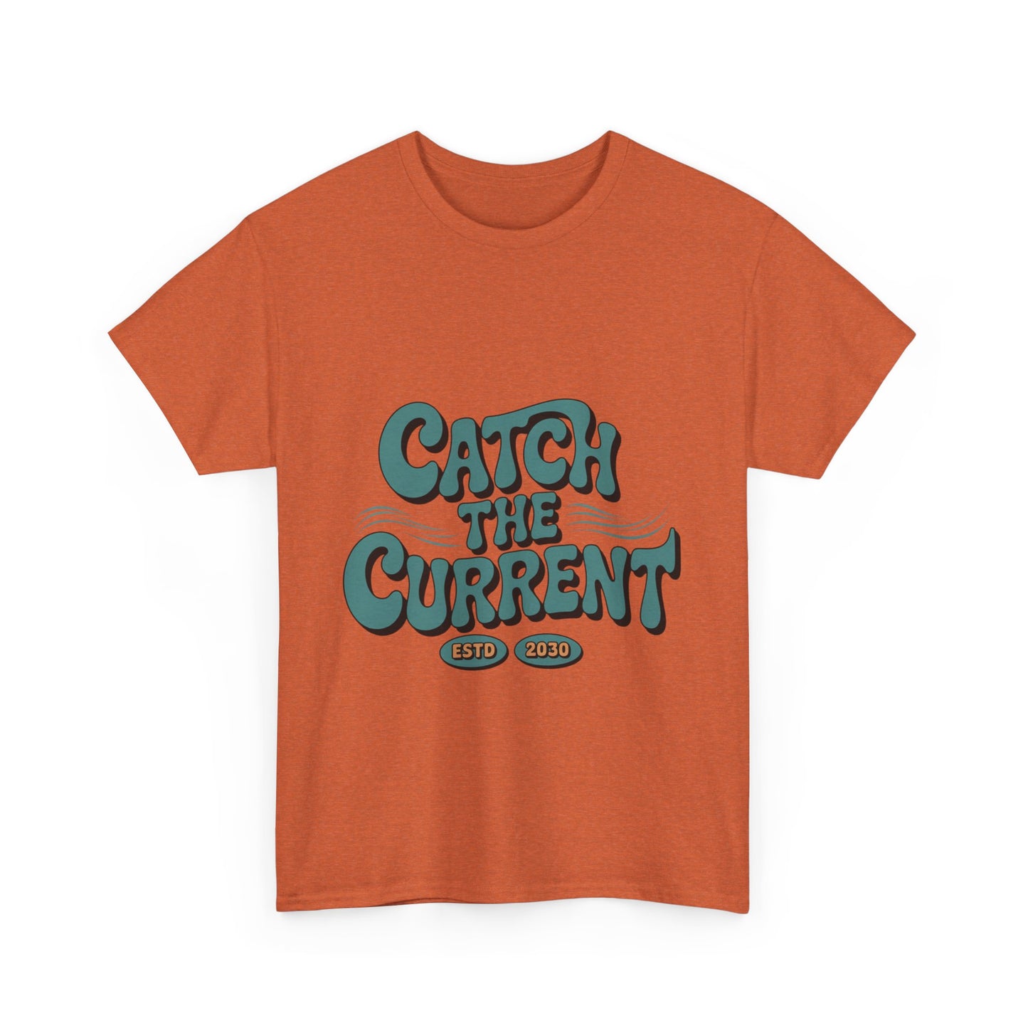 Catch the Current Tee, Relaxed Cotton T-Shirt, Beach Vibe Top, Casual Wear, Perfect Gift for Surfers, Summer Fun