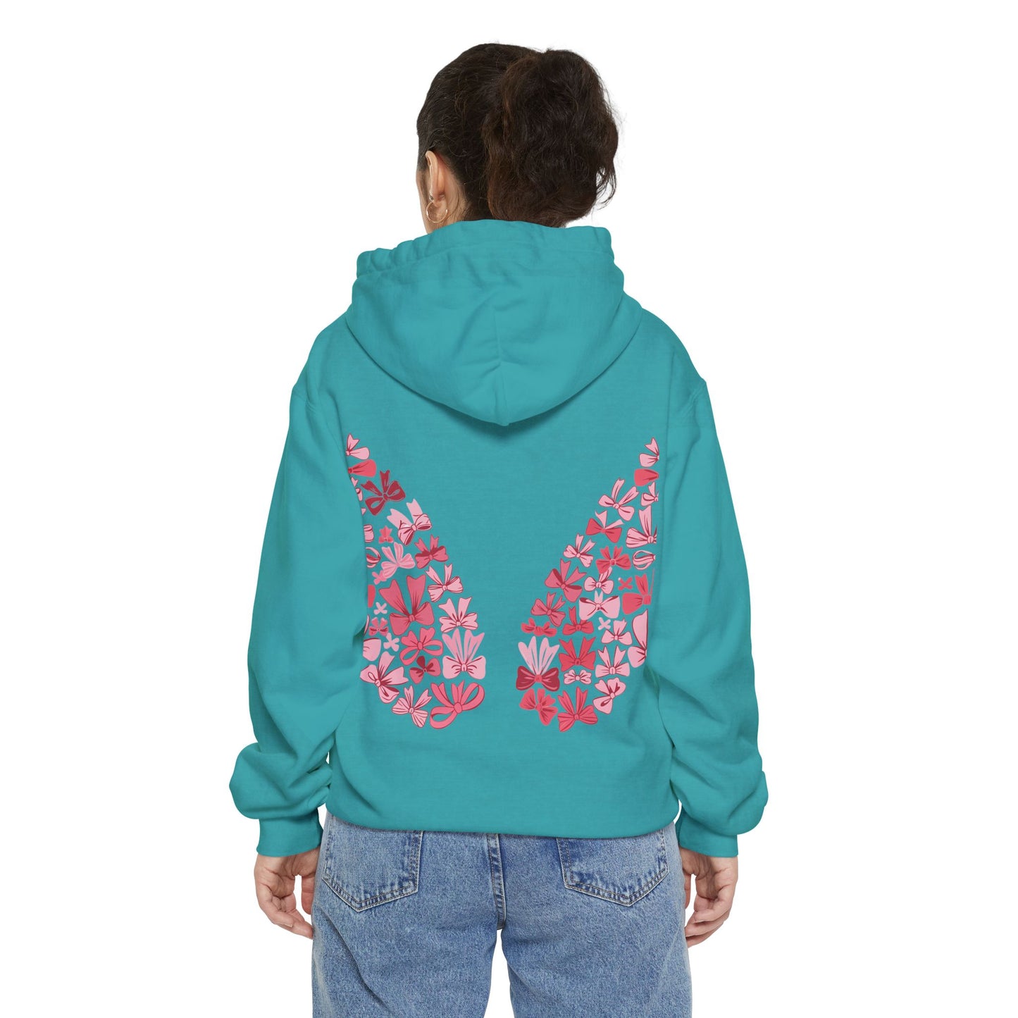 Sudadera con capucha teñida Heart Blossom | Ideal para ropa informal y amantes de la naturaleza