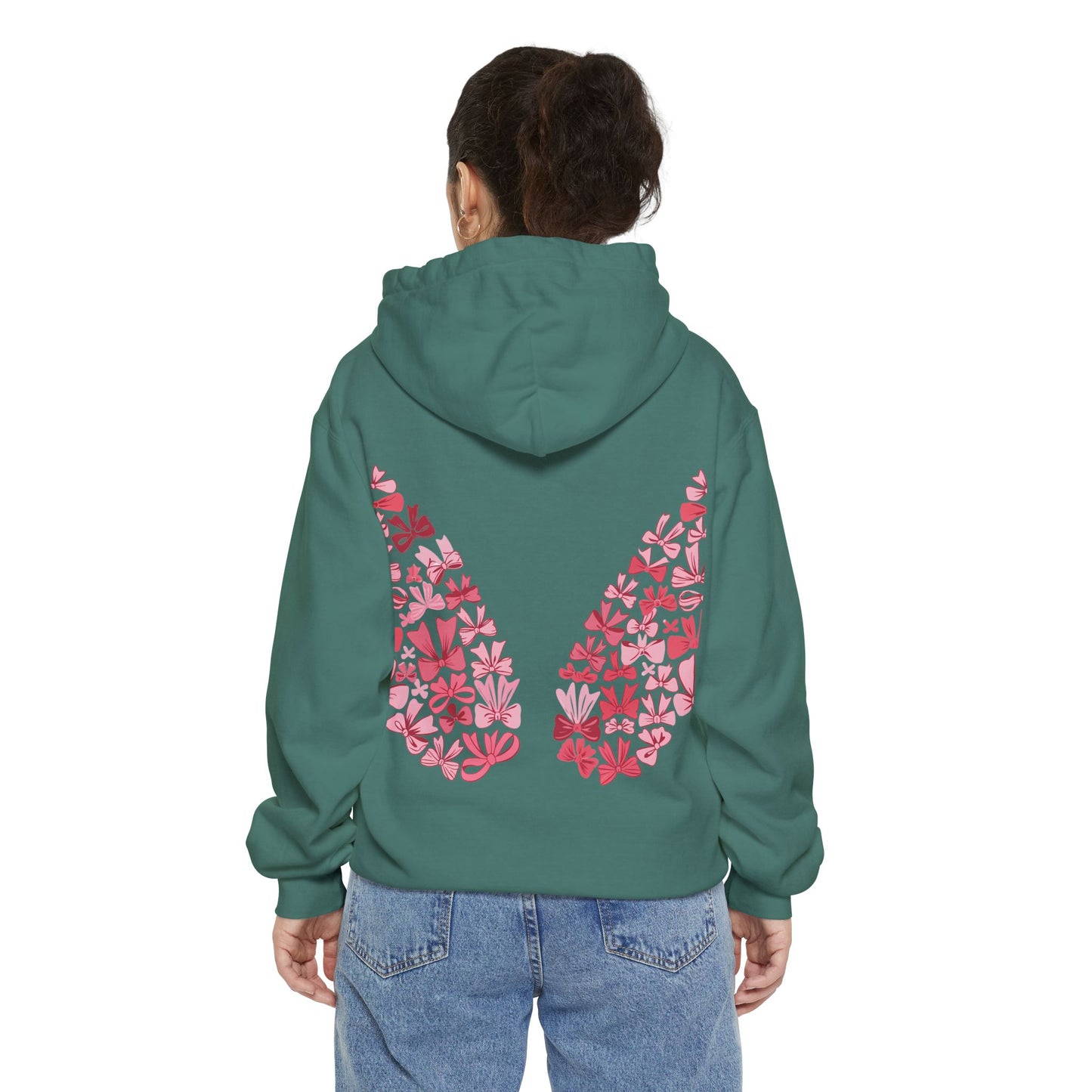 Sudadera con capucha teñida Heart Blossom | Ideal para ropa informal y amantes de la naturaleza